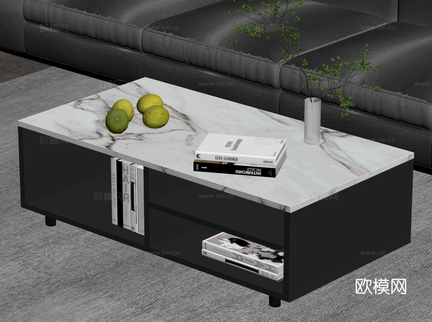 现代意式茶几su模型