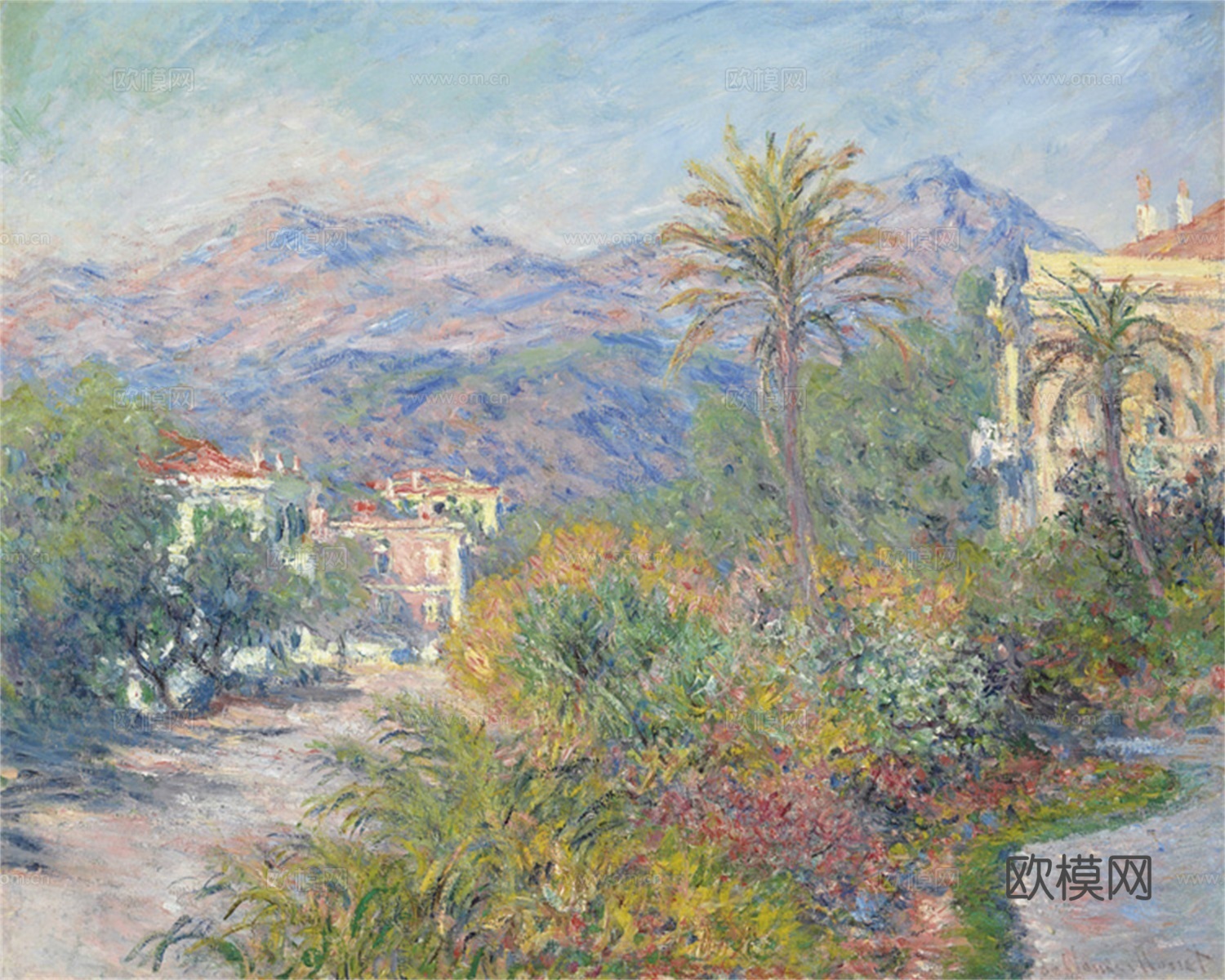 莫奈印象派绘画作品，世界经典名画506波地吉拉的街道