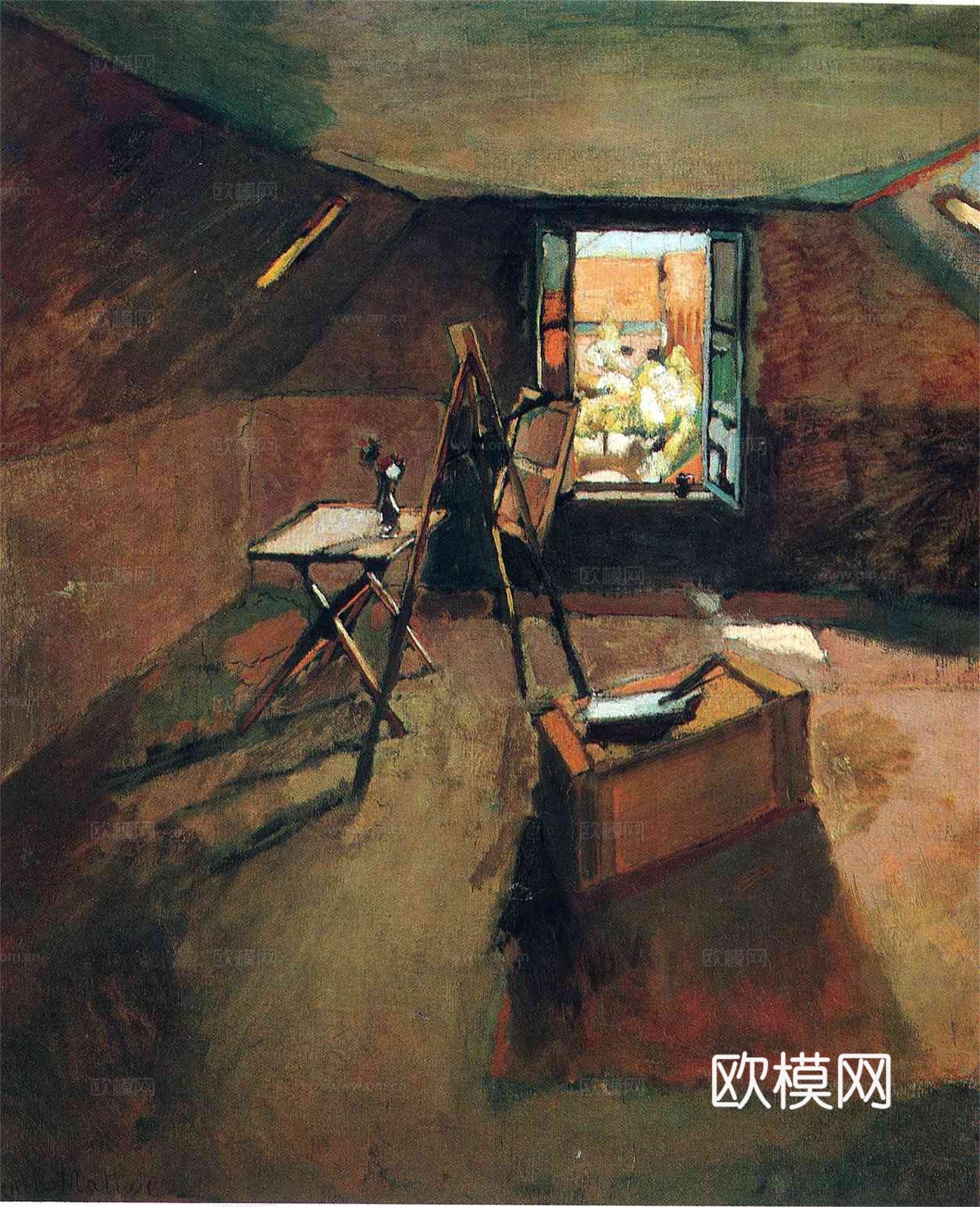 马蒂斯野兽派绘画作品，现代世界经典名画，抽象画344 马蒂斯