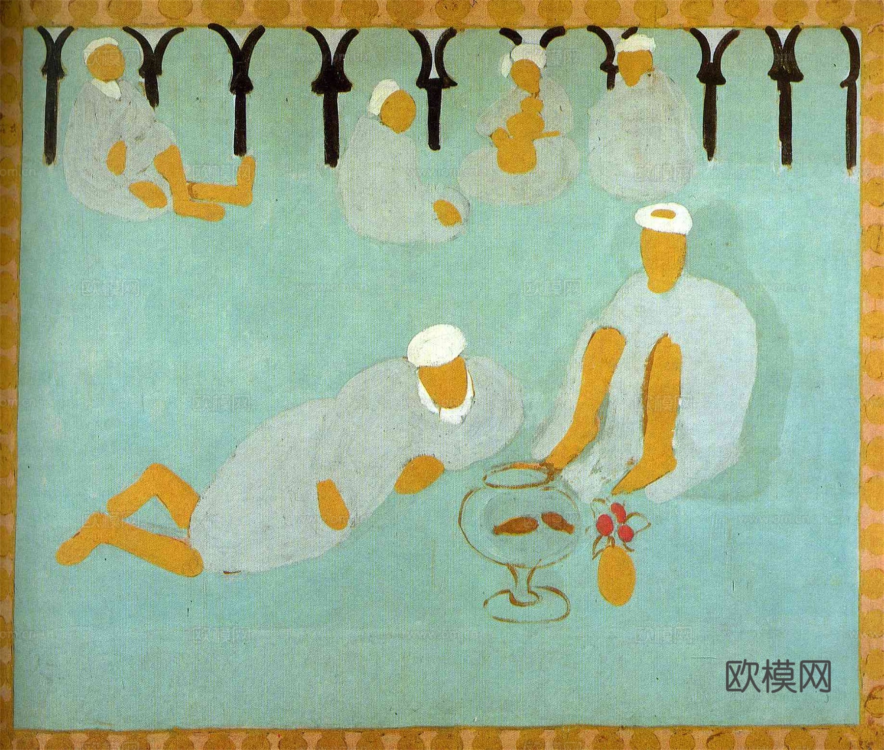 马蒂斯野兽派绘画作品，现代世界经典名画，抽象画209 马蒂斯