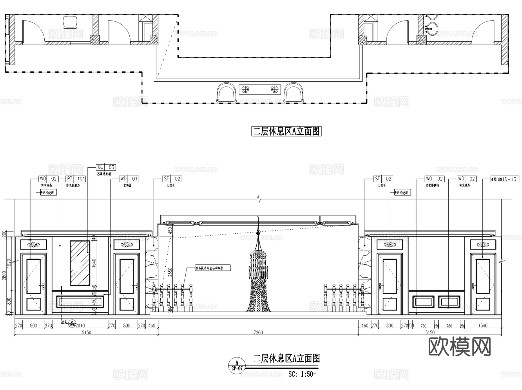 十二橡树庄园售楼处室内工装CAD施工图整套cad施工图