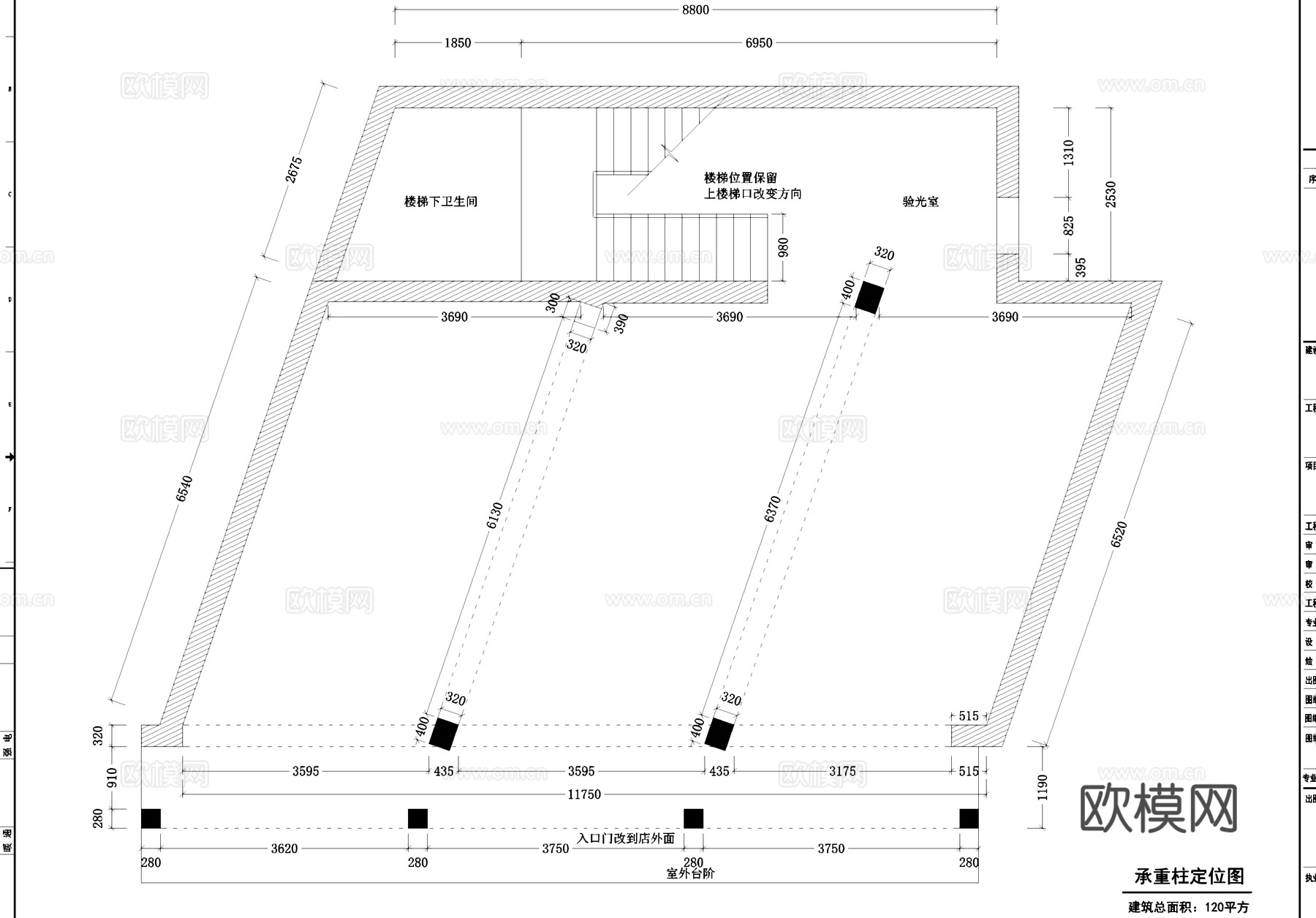 眼镜店眼科室内工装平面图cad施工图