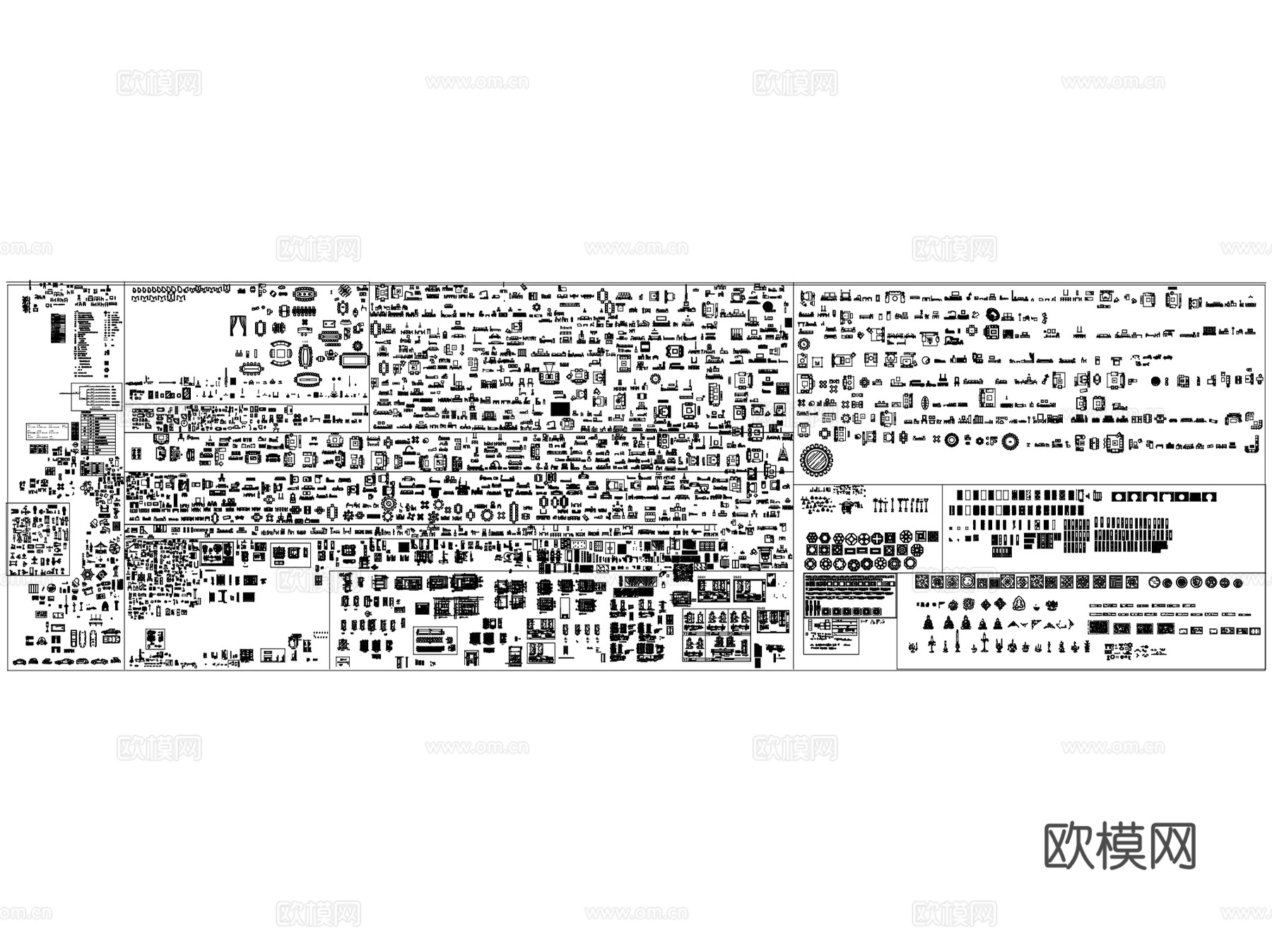 梁志天标准制图规范图例图表图框CAD图库图块施工图合集cad施工图