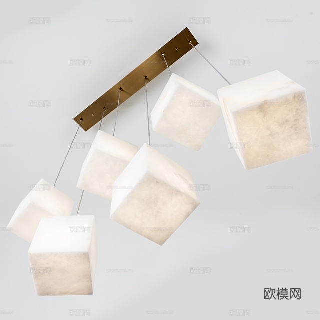 MODELUX 多头吊灯3d模型下载（渲染图1）