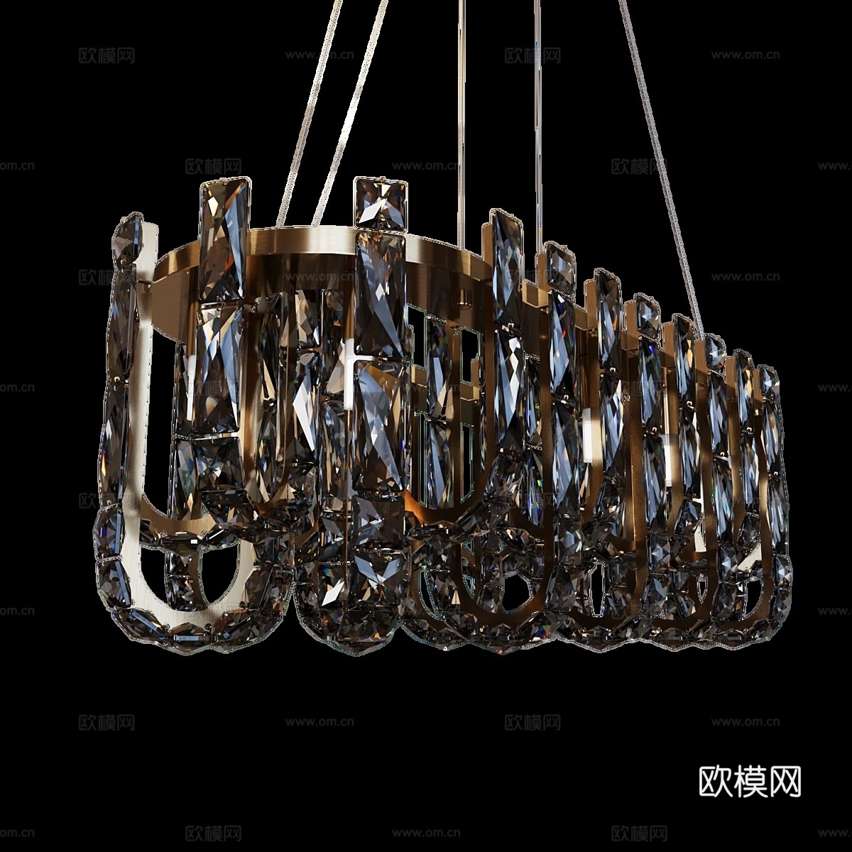 MODELUX 轻奢水晶吊灯3d模型下载（渲染图5）