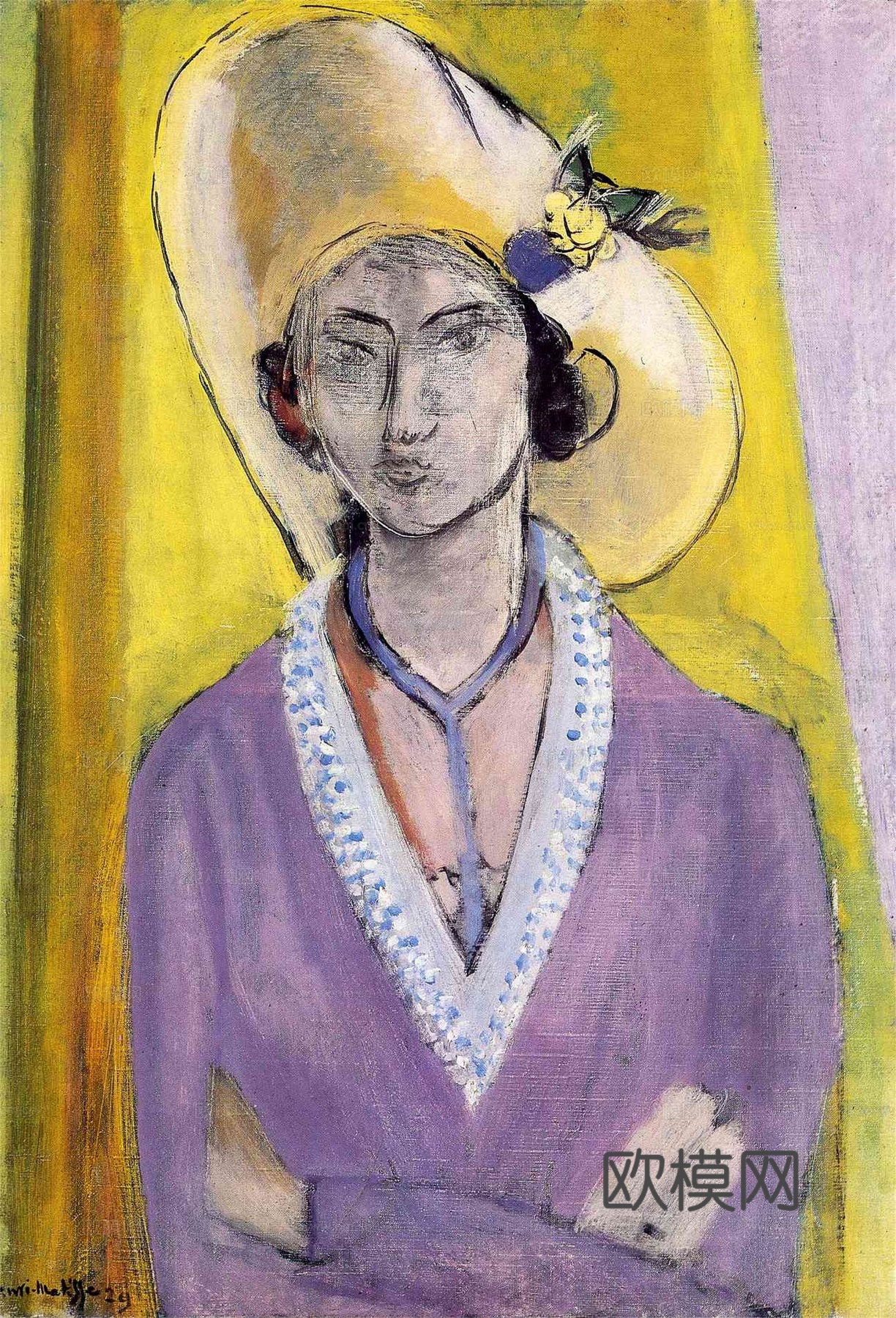 马蒂斯野兽派绘画作品，现代世界经典名画，抽象画247 马蒂斯