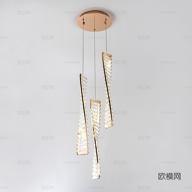 MODELUX 轻奢吊灯3d模型下载（渲染图1）