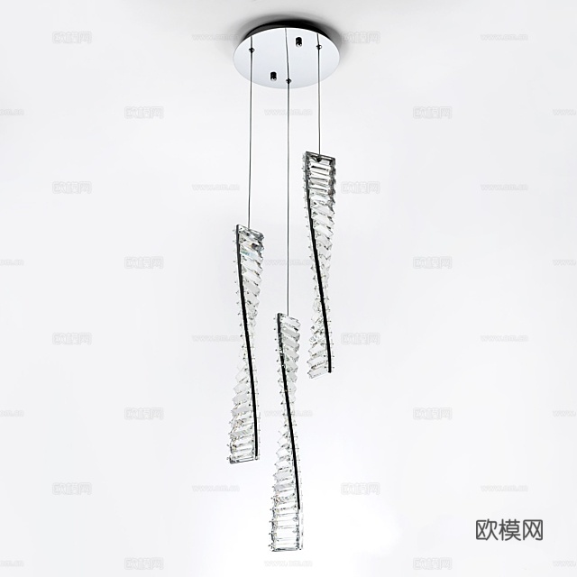 MODELUX 轻奢吊灯3d模型下载（渲染图2）