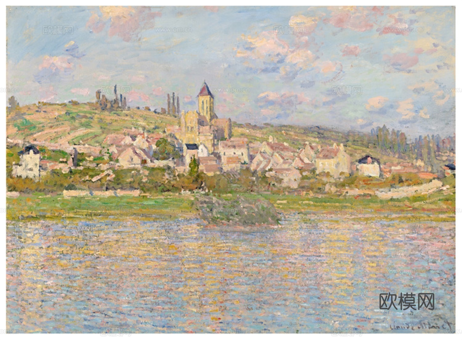 莫奈印象派绘画作品，世界经典名画78Vétheuil 879