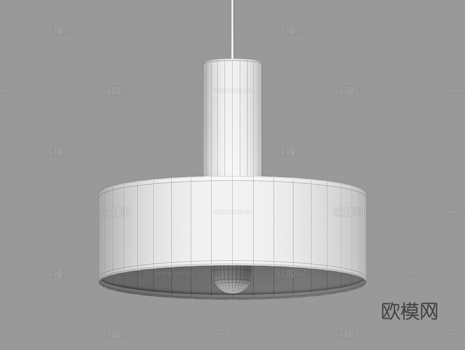 LampsShop 黑色小吊灯3d模型下载（渲染图2）