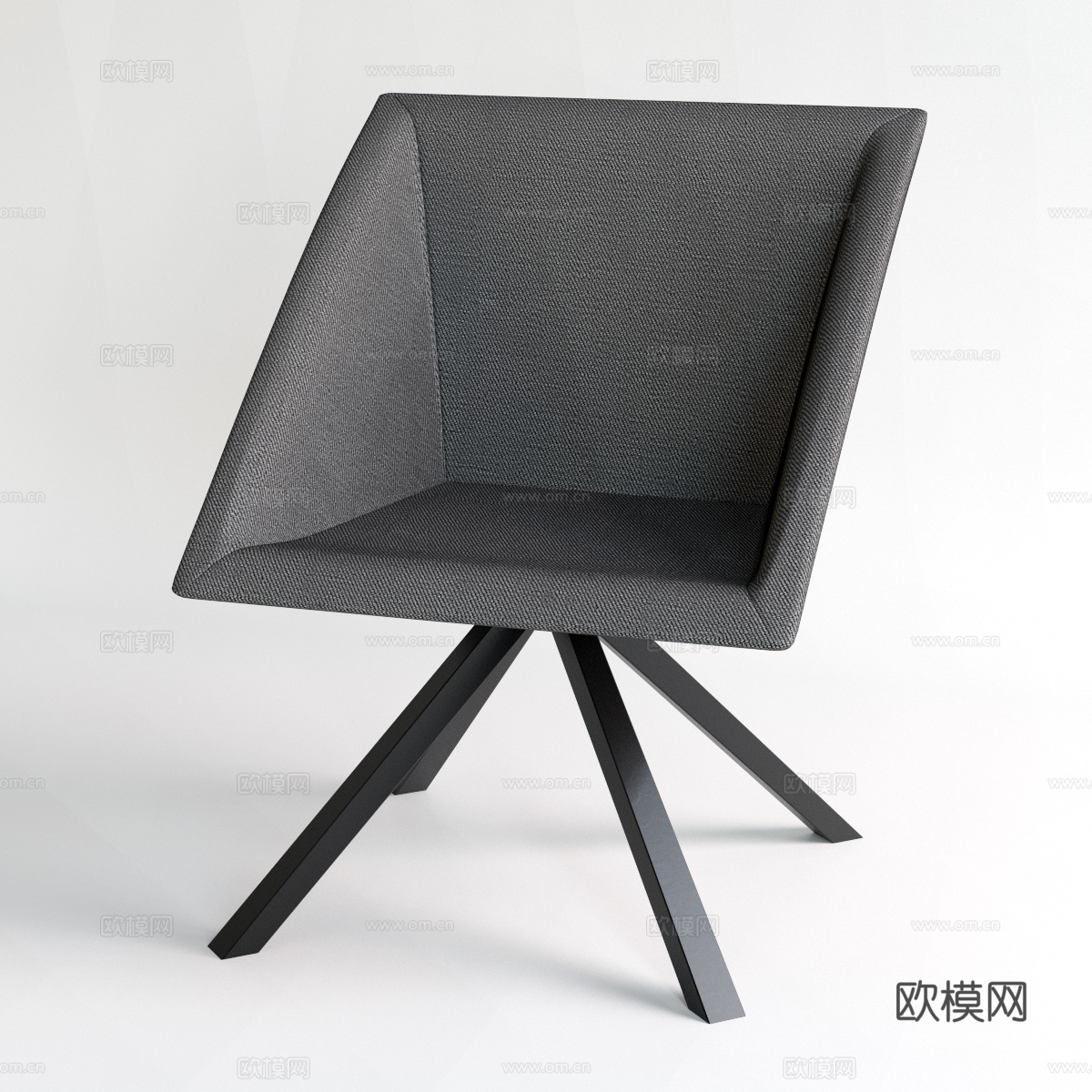 现代休闲椅子3d模型下载（渲染图1）