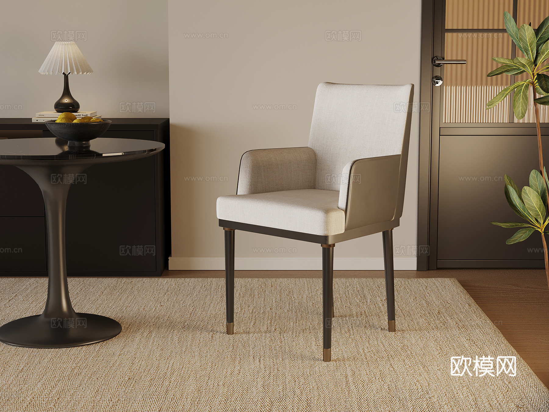 现代休闲椅 餐椅 沙发椅su模型