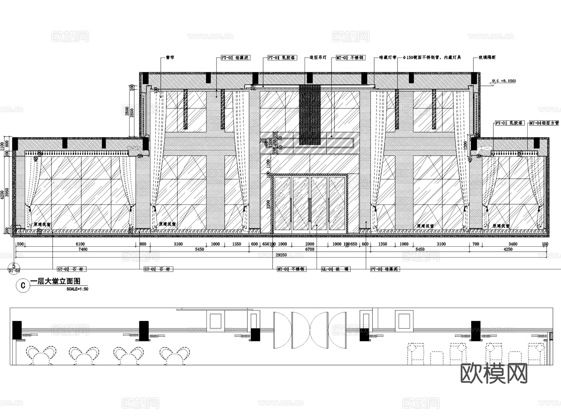 东山新新水岸帝景国际星城售楼处室内工装CAD施工图整套cad施工图cad施工图