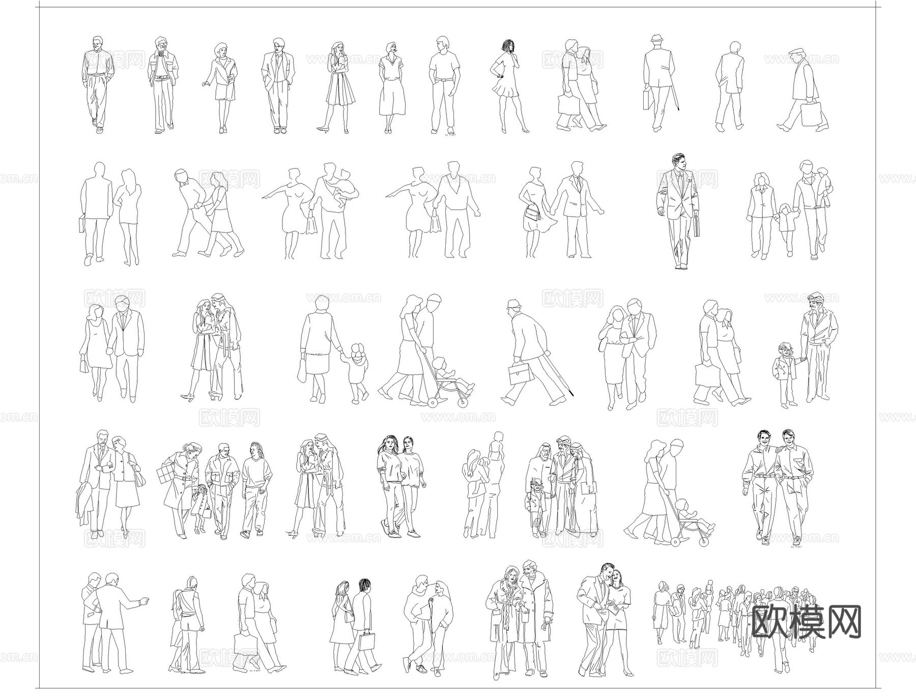 人物CAD图库cad施工图