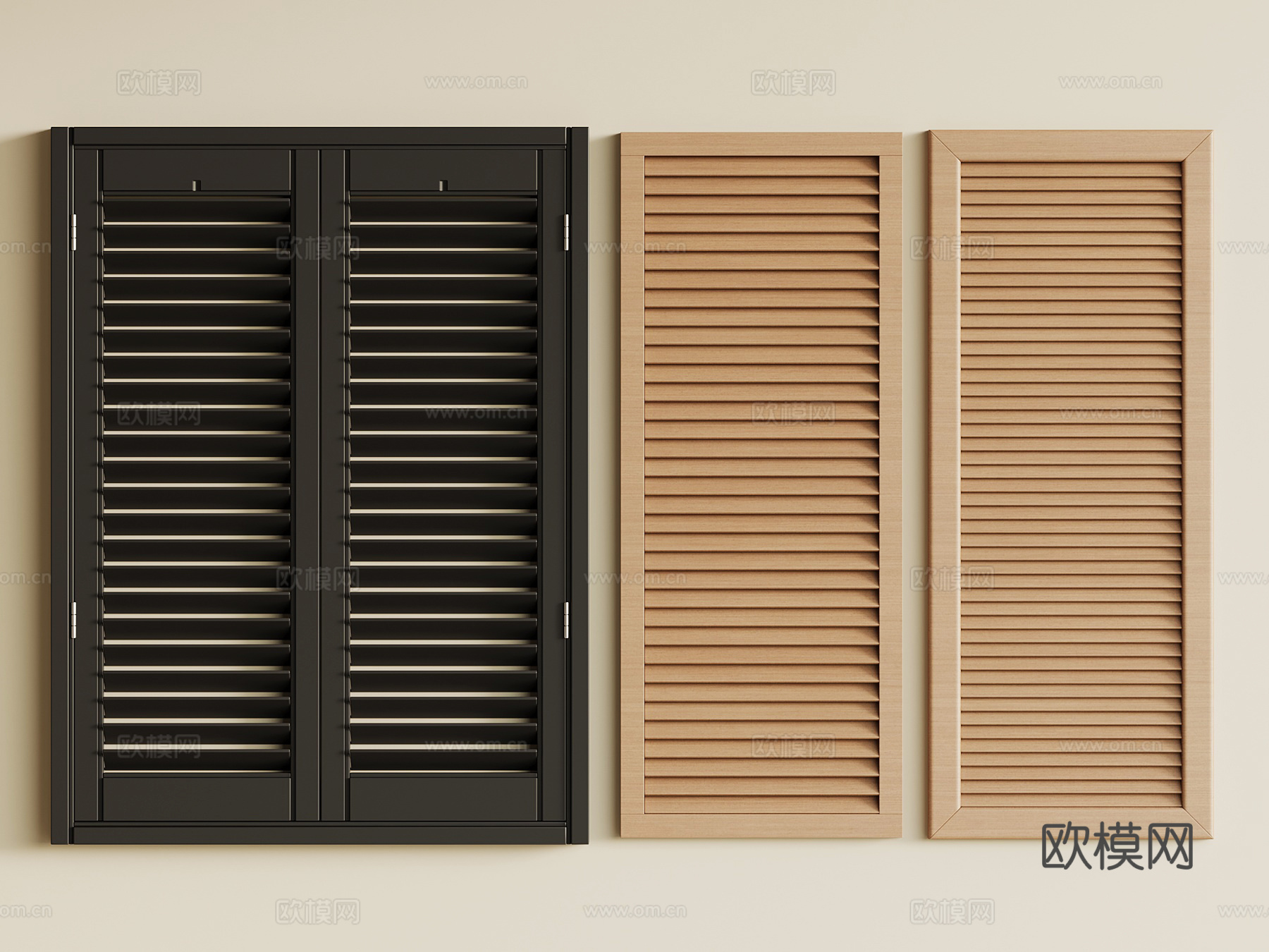 现代百叶窗su模型
