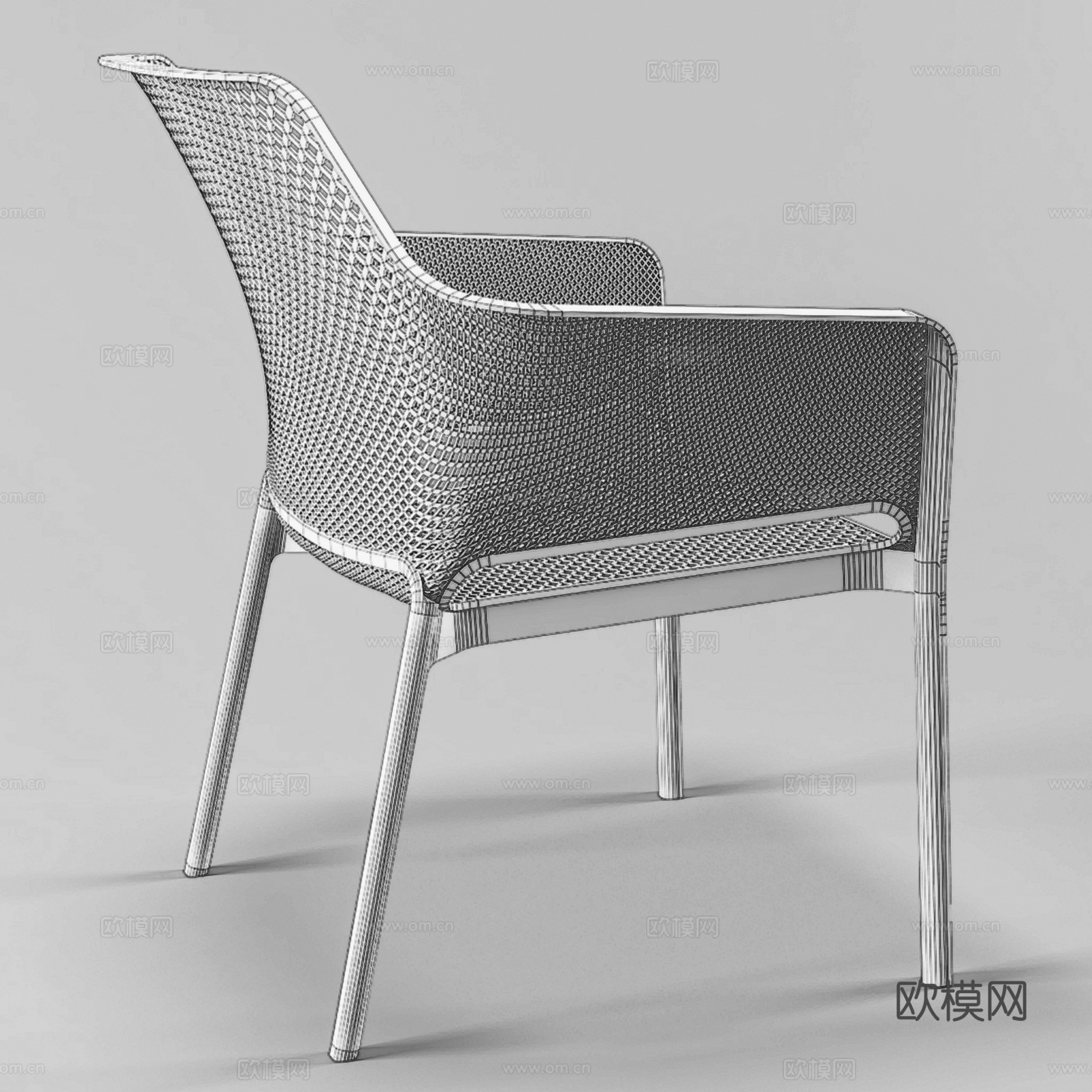 现代休闲椅子3d模型下载（渲染图2）