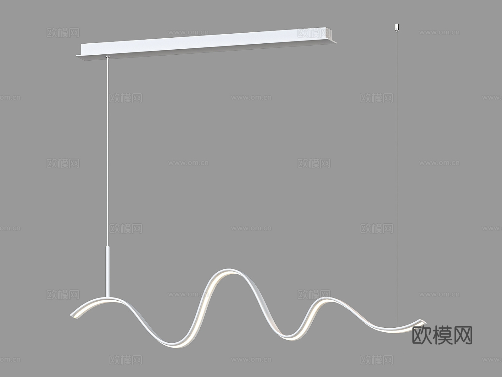 LampsShop 条形吊灯3d模型下载（渲染图1）