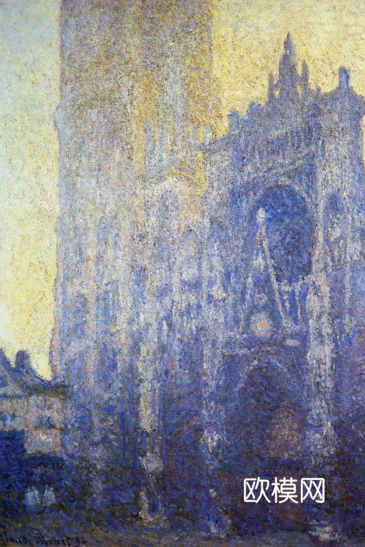 莫奈印象派绘画作品，世界经典名画23Rouen Cathed