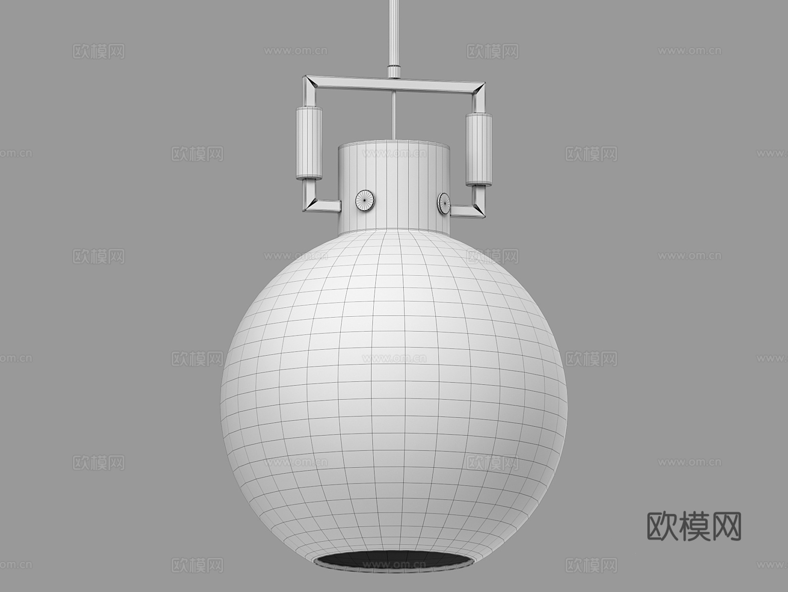 LampsShop 玻璃吊灯3d模型下载（渲染图2）