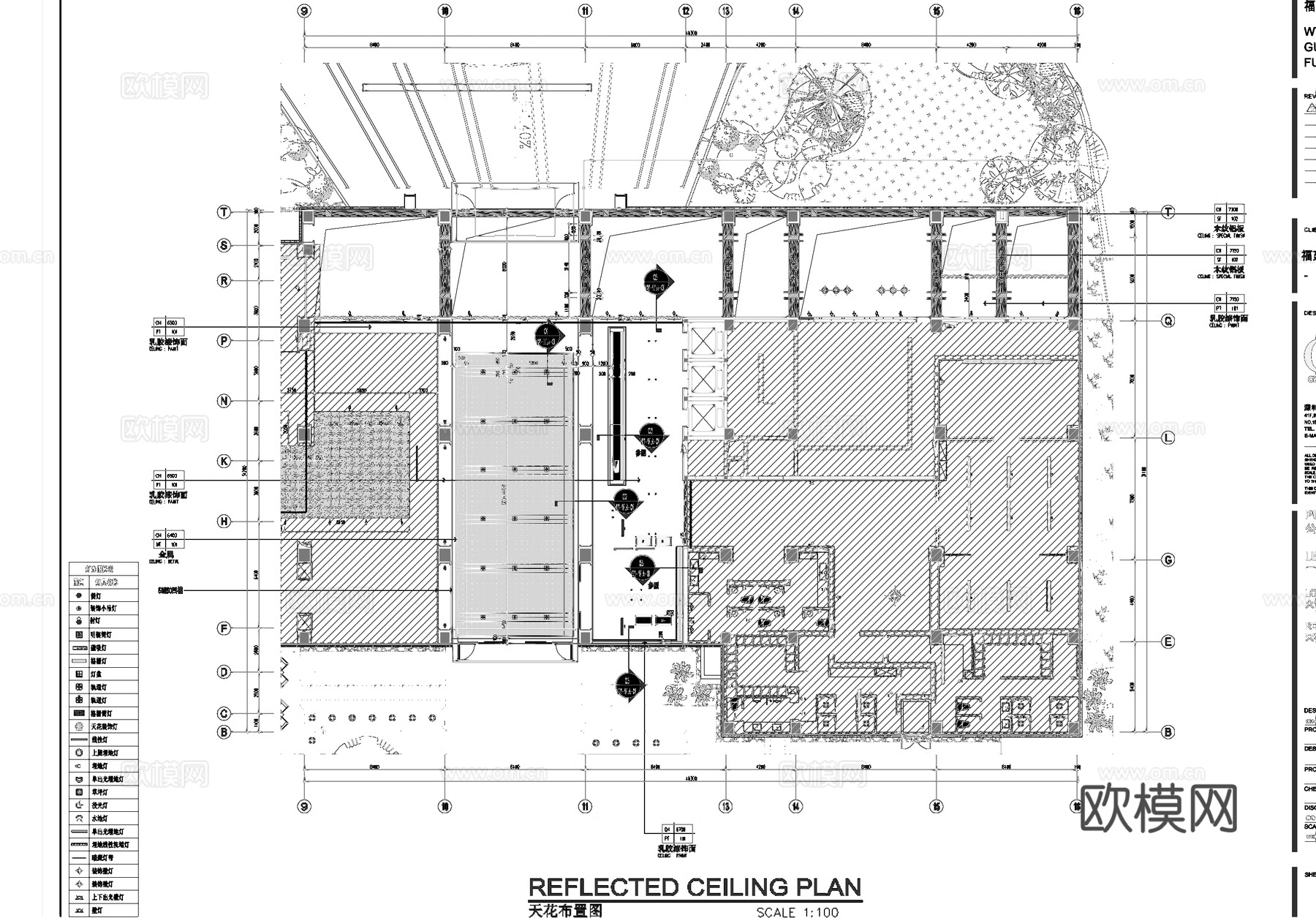 福州贵安温德姆酒店一层大堂公区室内工装CAD施工图