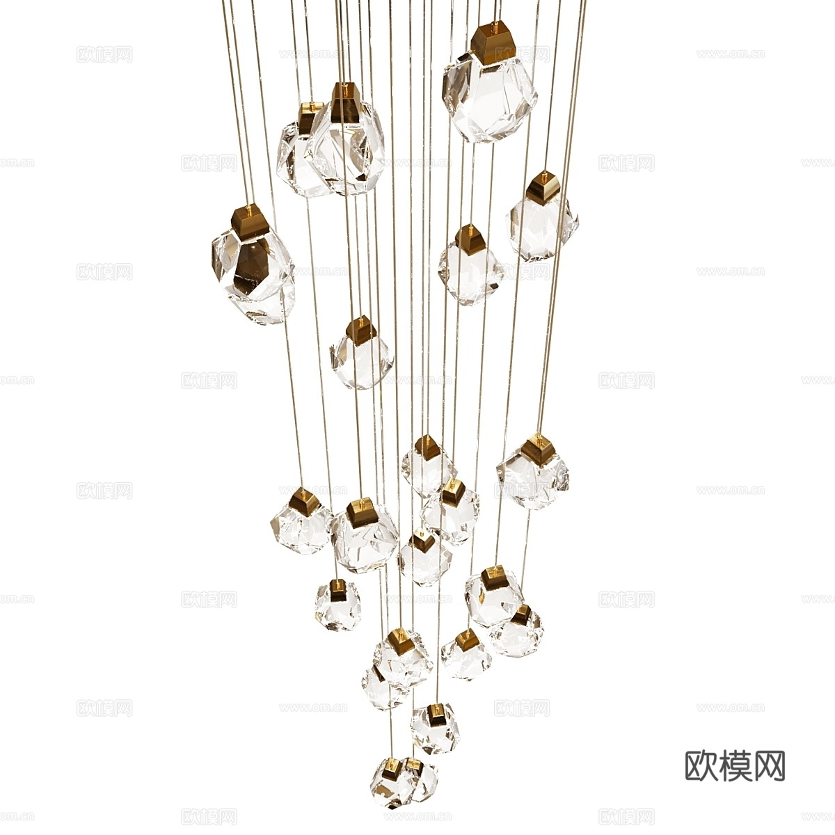 MODELUX 玻璃装饰吸顶灯3d模型下载（渲染图1）