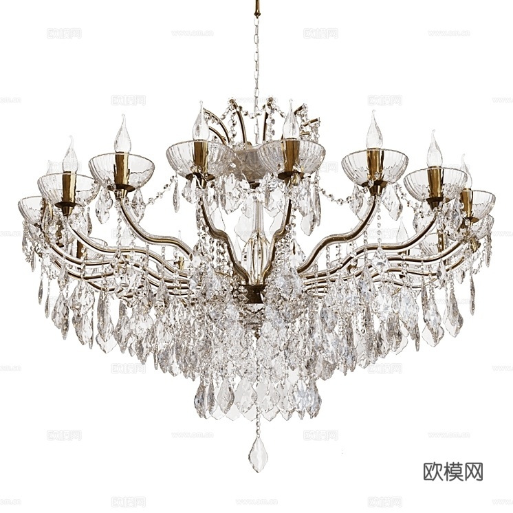 MODELUX 水晶吊灯3d模型下载（渲染图3）