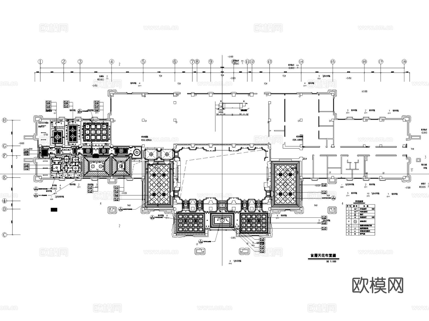 中建汤逊湖壹号售楼处室内工装CAD施工图整套cad施工图