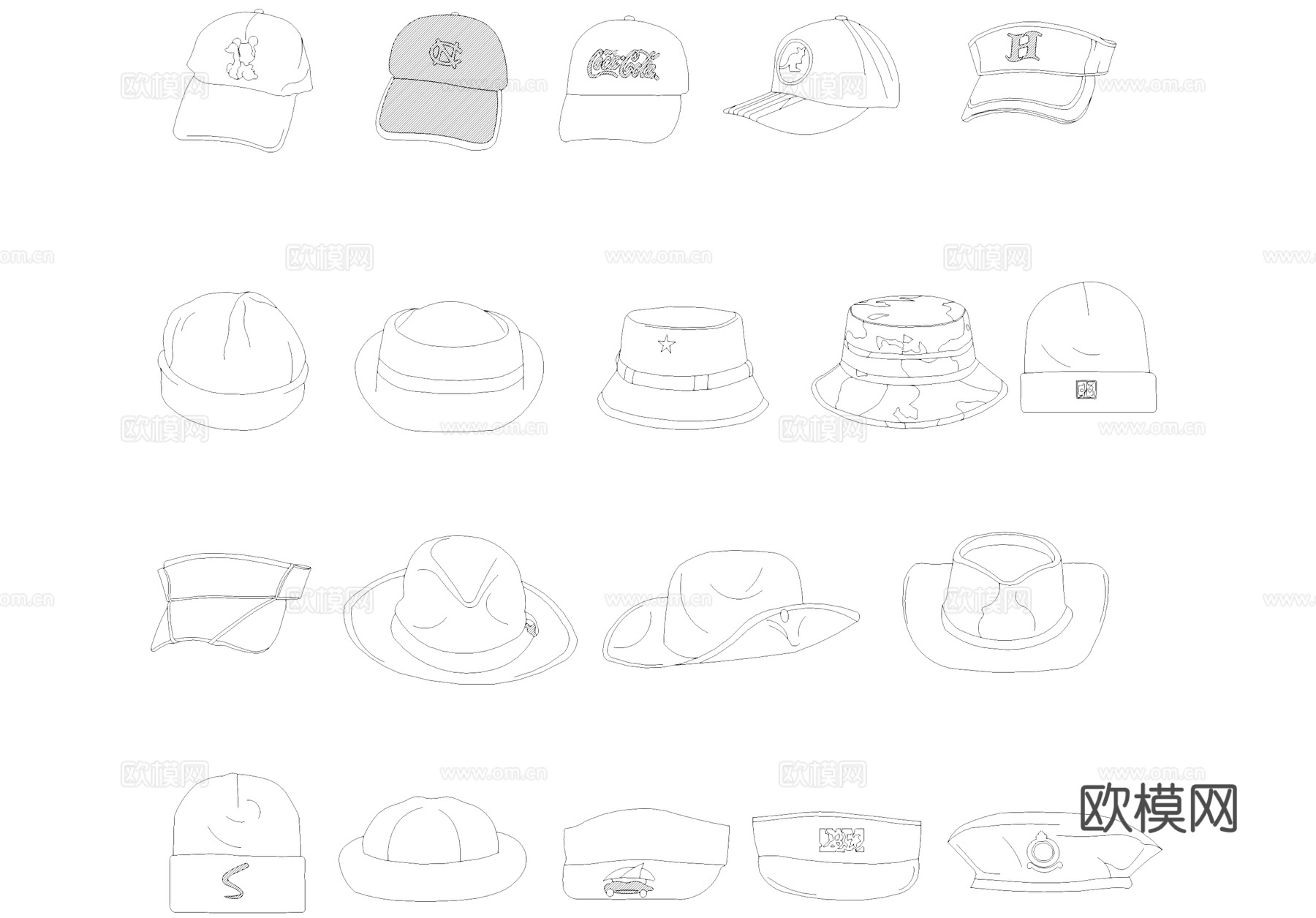 衣服箱包帽子鞋子饰品服装模特CAD图块图库cad施工图