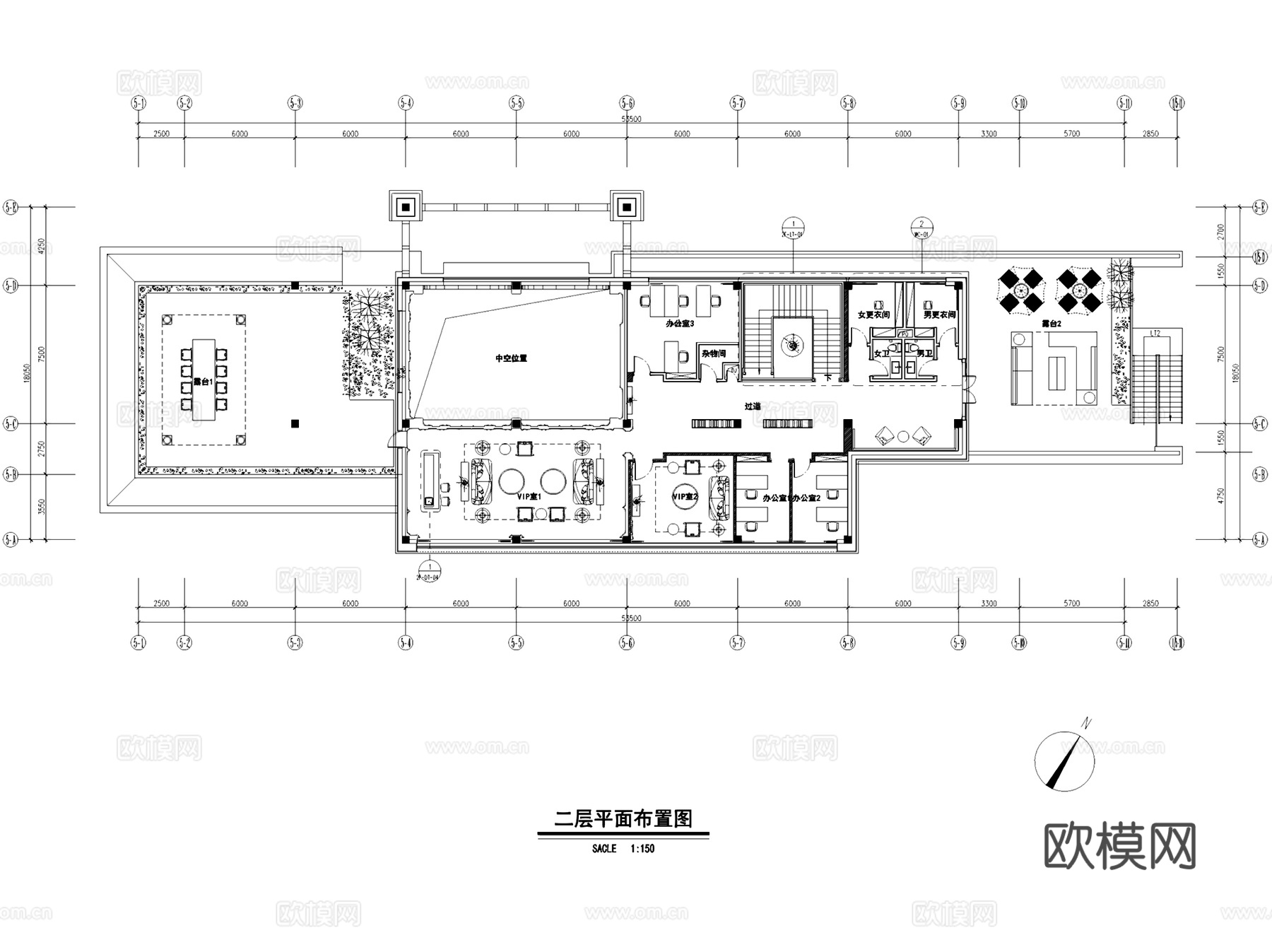 青岛·中洲半岛城邦售楼处室内工装CAD施工图cad施工图