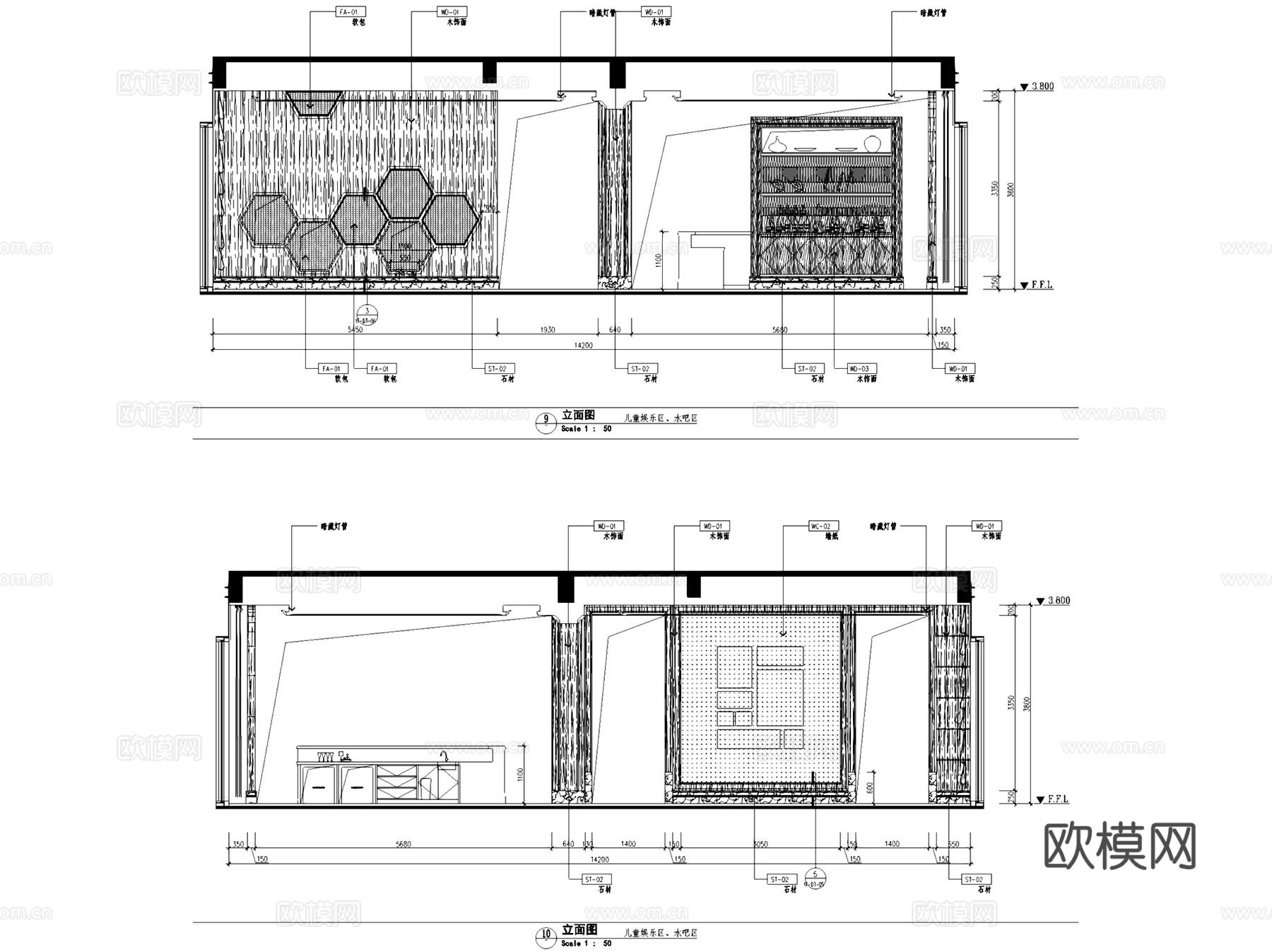 青岛·中洲半岛城邦售楼处室内工装CAD施工图cad施工图