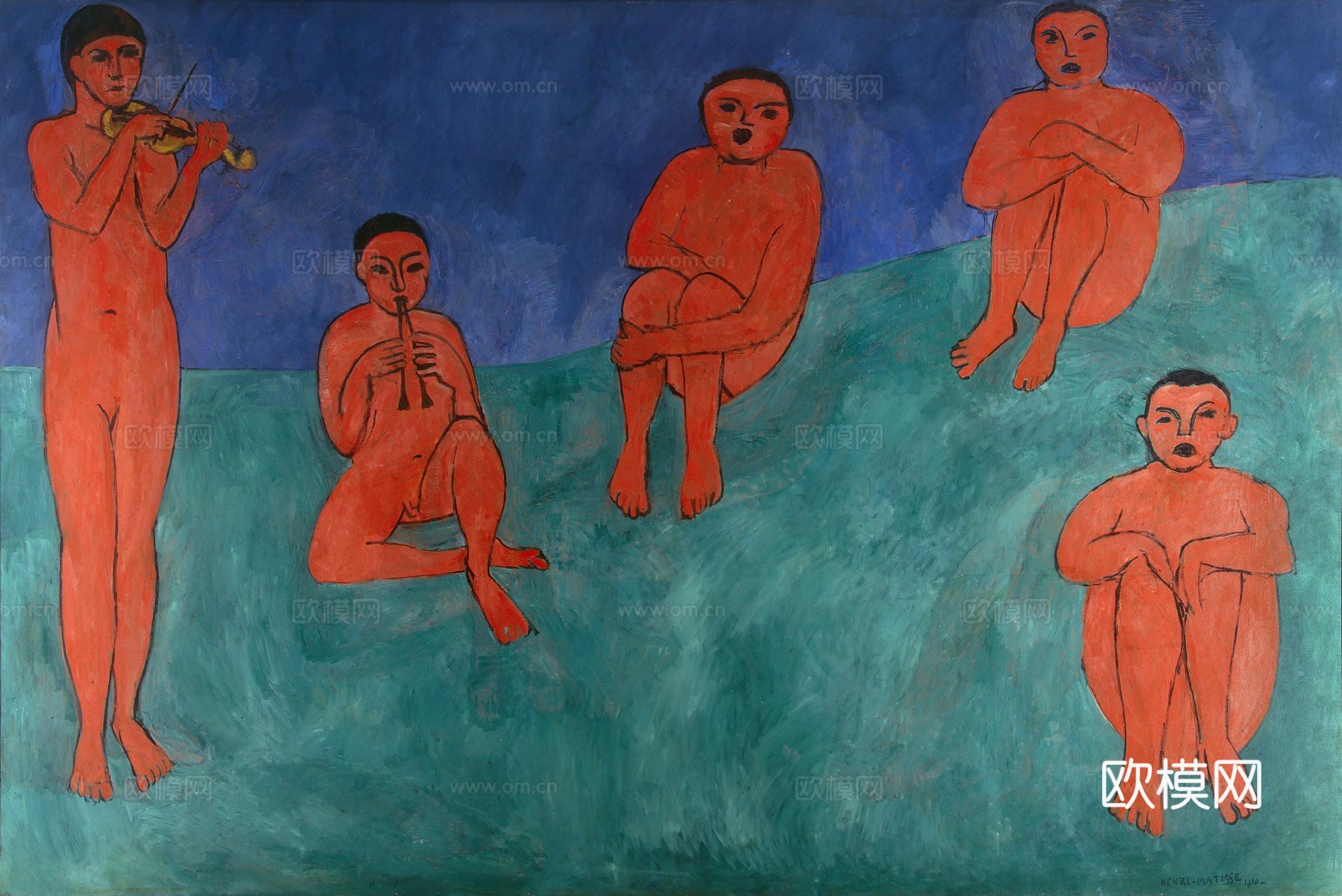 马蒂斯野兽派绘画作品，现代世界经典名画，抽象画004 马蒂斯