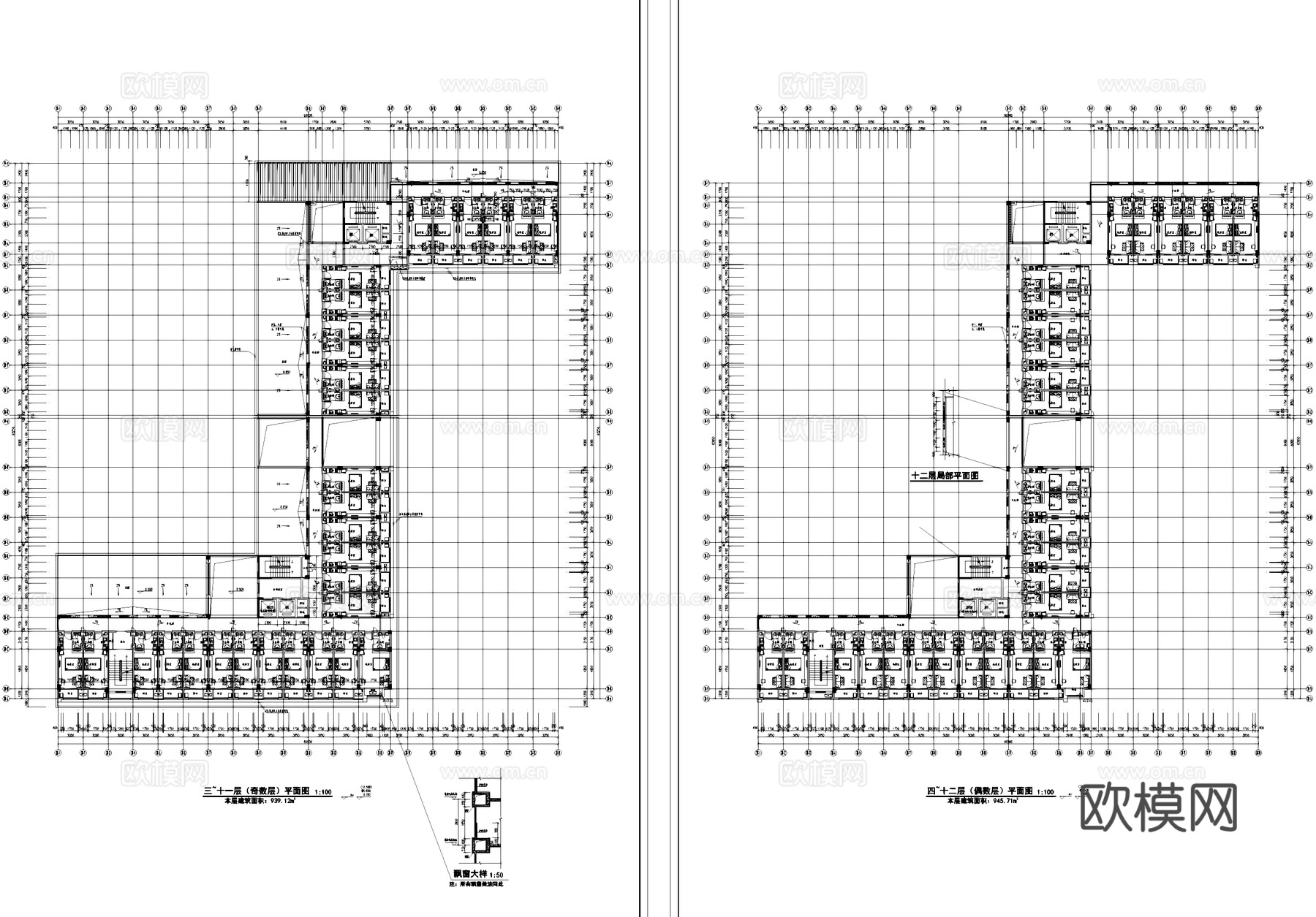 公寓户型图平面CAD施工图cad施工图