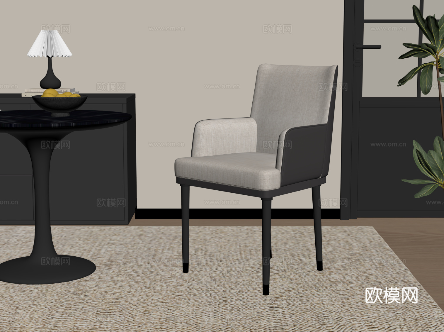 现代休闲椅 餐椅 沙发椅su模型