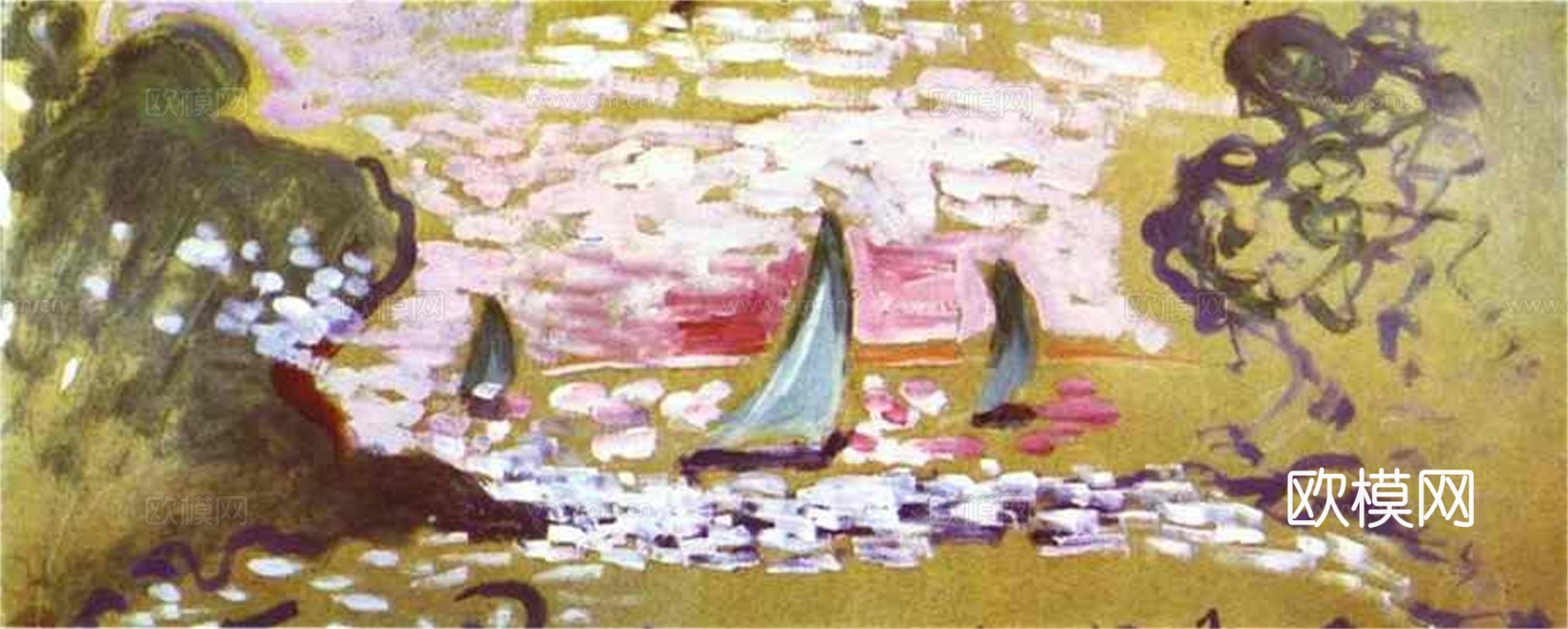 马蒂斯野兽派绘画作品，现代世界经典名画，抽象画314 马蒂斯