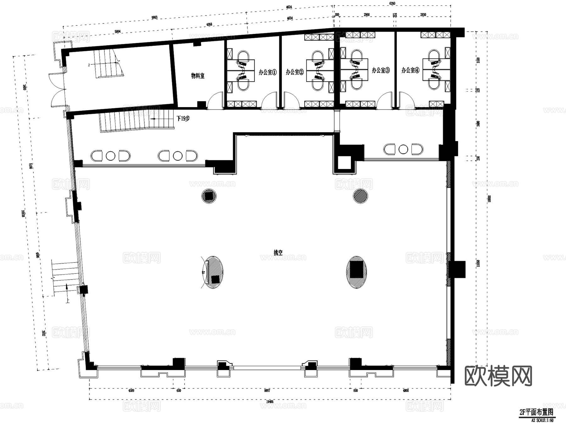 湖南株洲兆富佳园售楼处室内工装CAD施工图cad施工图