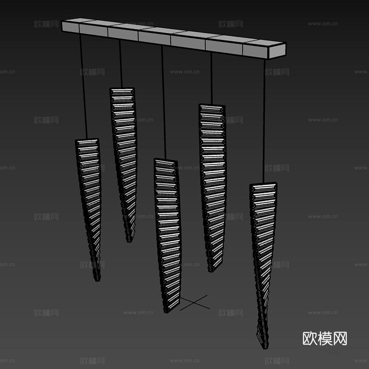 MODELUX 轻奢吊灯3d模型下载（渲染图1）