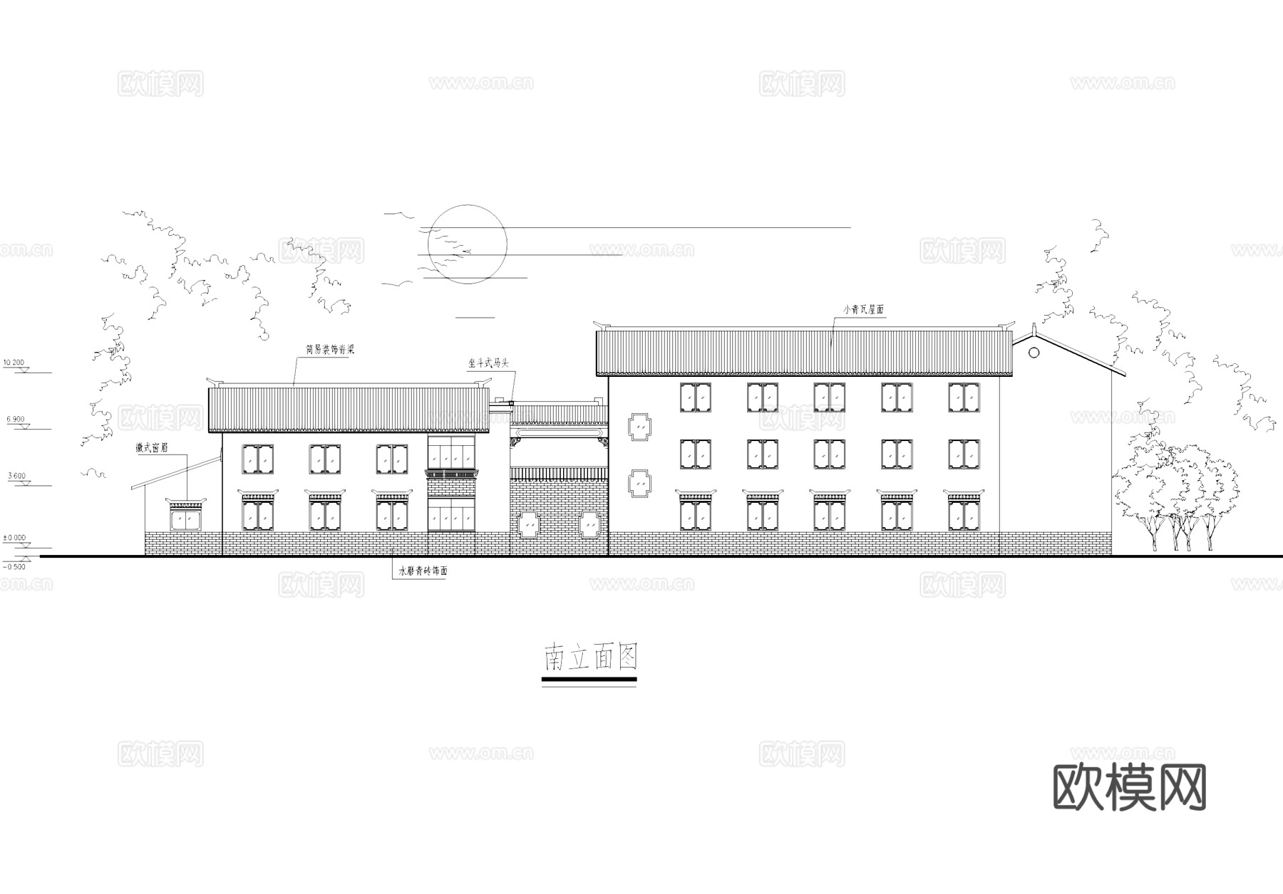 民宿客栈建筑CAD施工图cad施工图