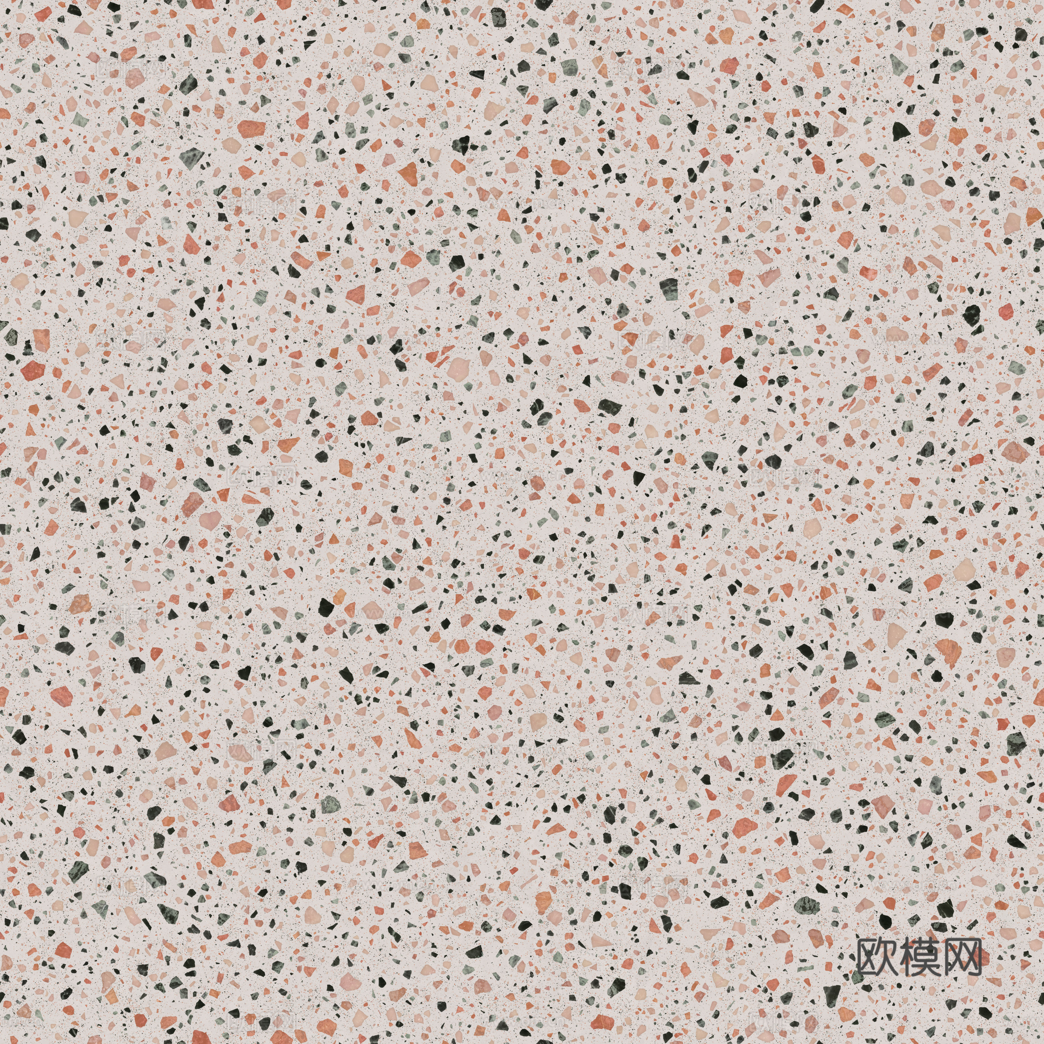 白色斑点日落水磨石纹理