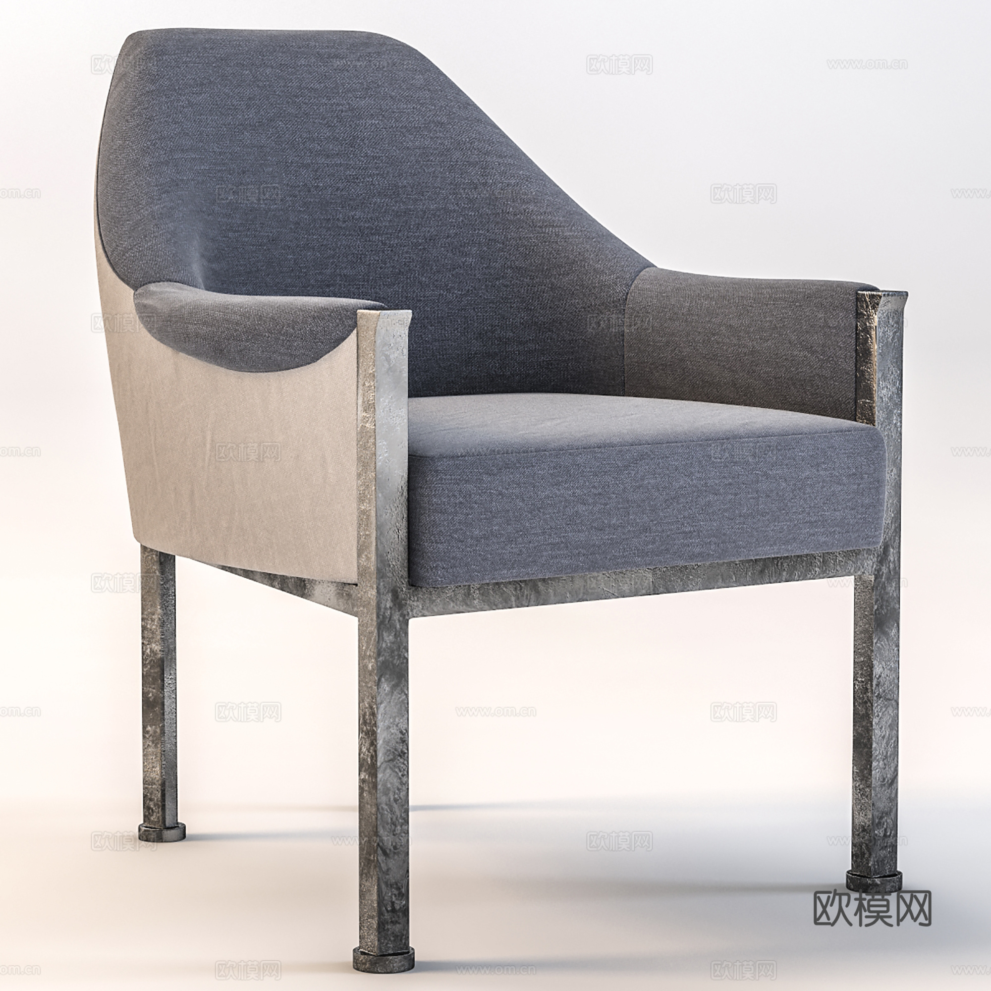 现代休闲椅子3d模型下载（渲染图1）