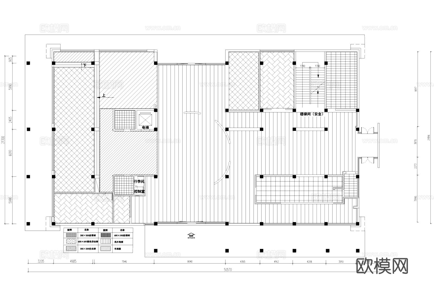 民宿大堂大厅公区室内工装平面系统图CAD施工图cad施工图