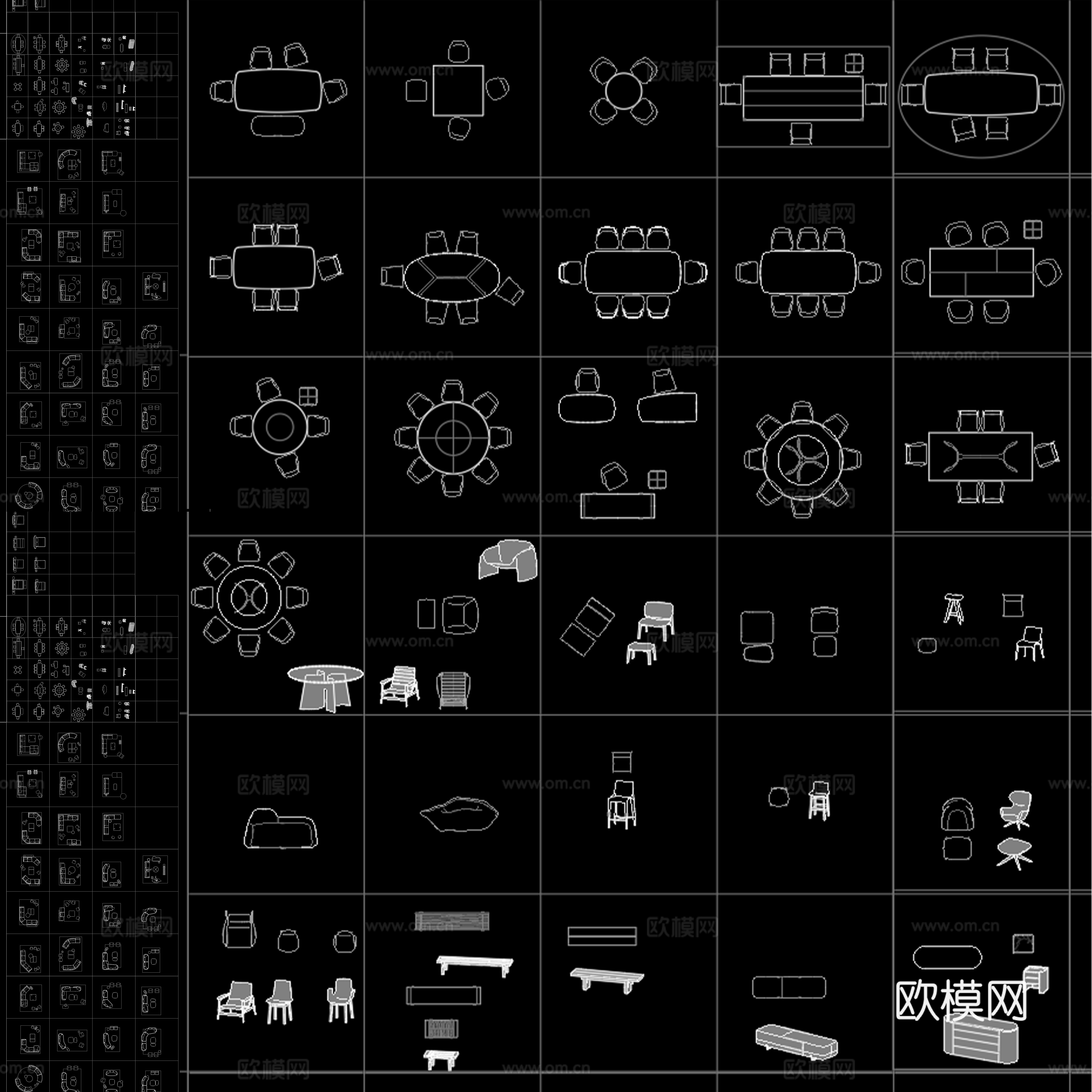 意大利Poliform图册+CAD平立侧CAD图库cad施工图