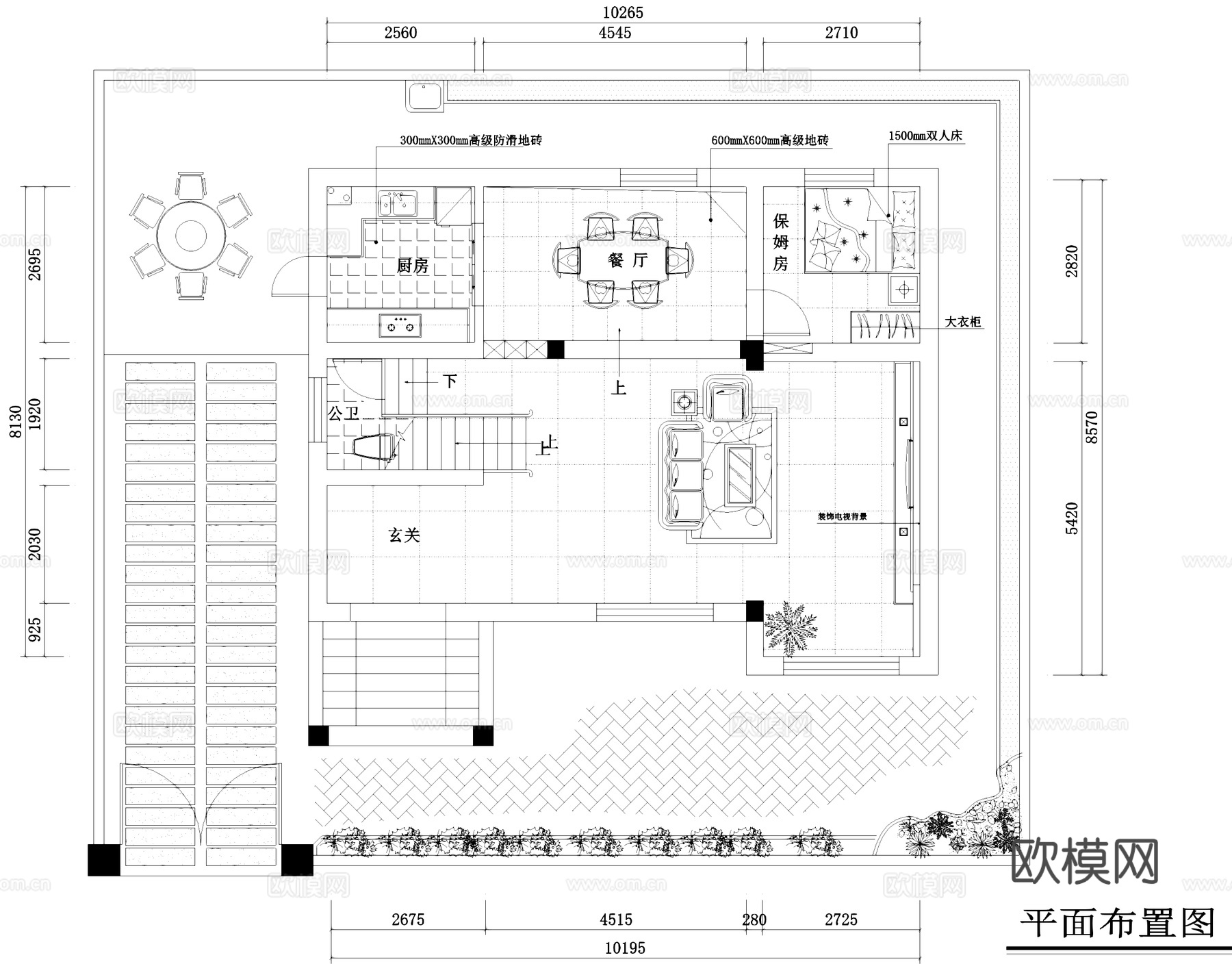 三层别墅室内家装CAD施工图cad施工图