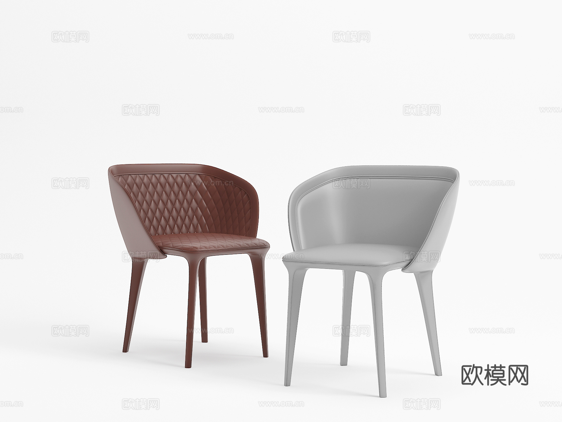 多色单椅 现代北欧3d模型下载（渲染图3）