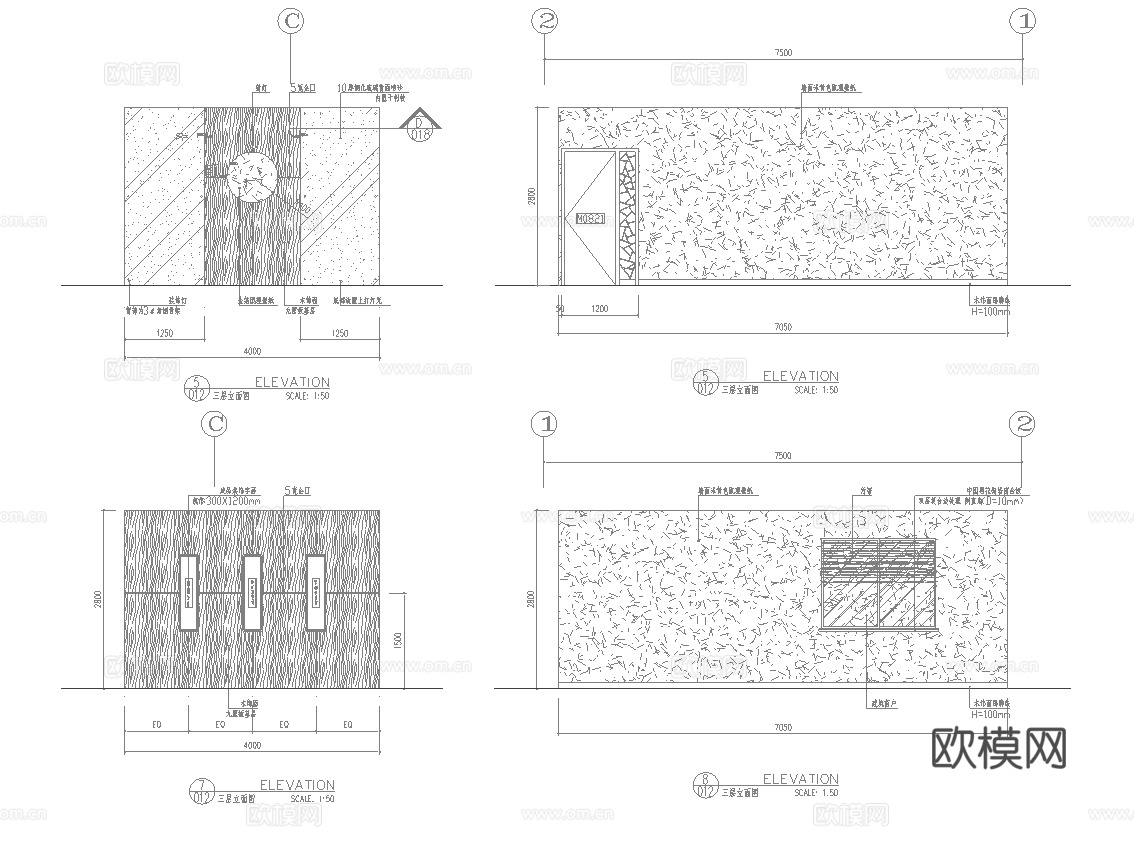 茶楼 茶馆  最新全套施工图合集cad施工图下载（渲染图4）