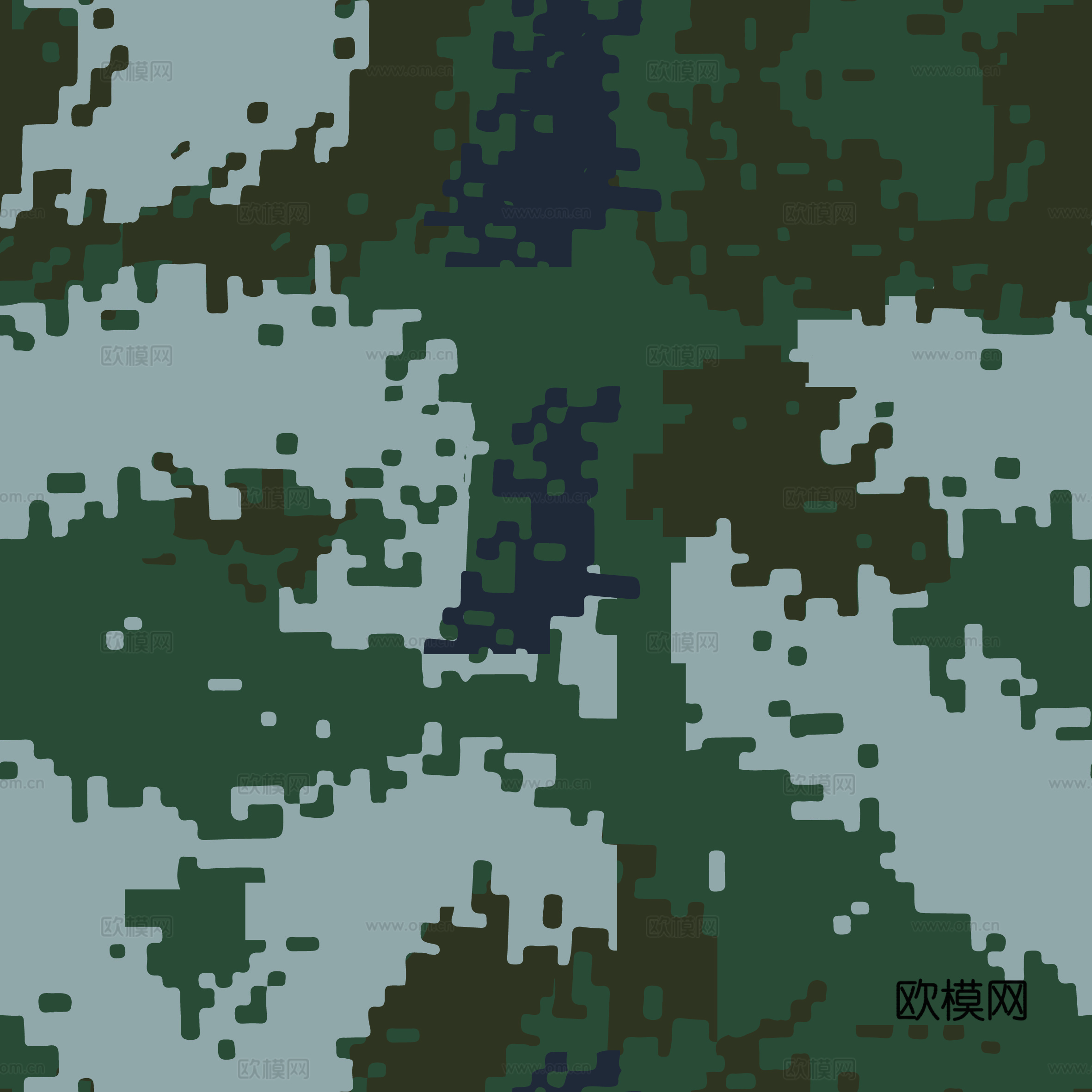 海陆空军绿迷彩服花纹图案15