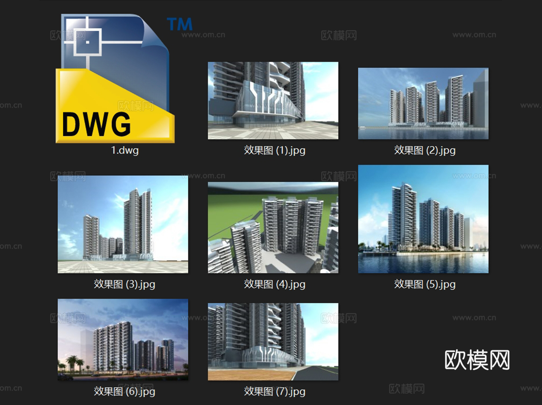 高层住宅建筑户型平面图CAD施工图cad施工图