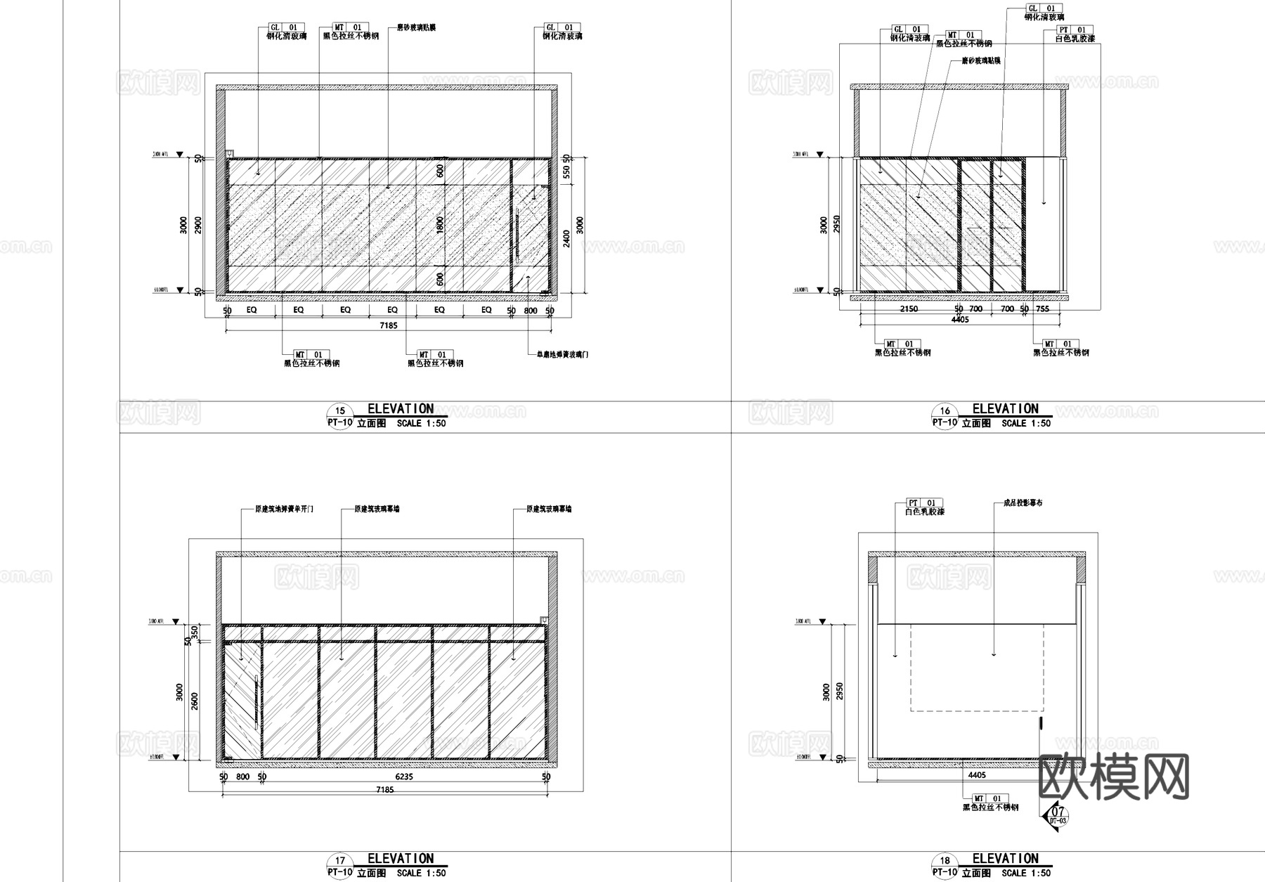 社区党群服务活动中心室内工装CAD施工图cad施工图