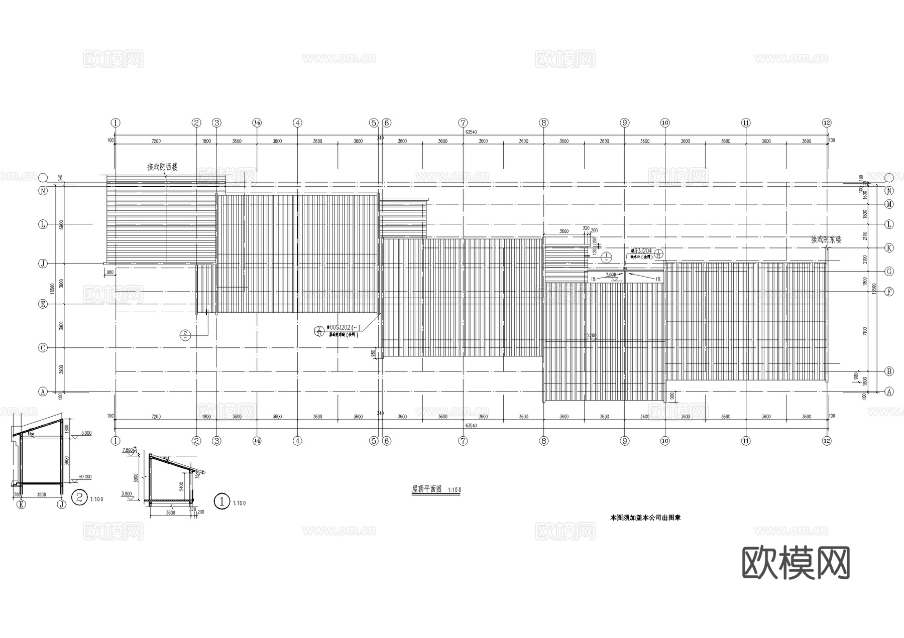 商铺仿古商业建筑CAD施工图cad施工图