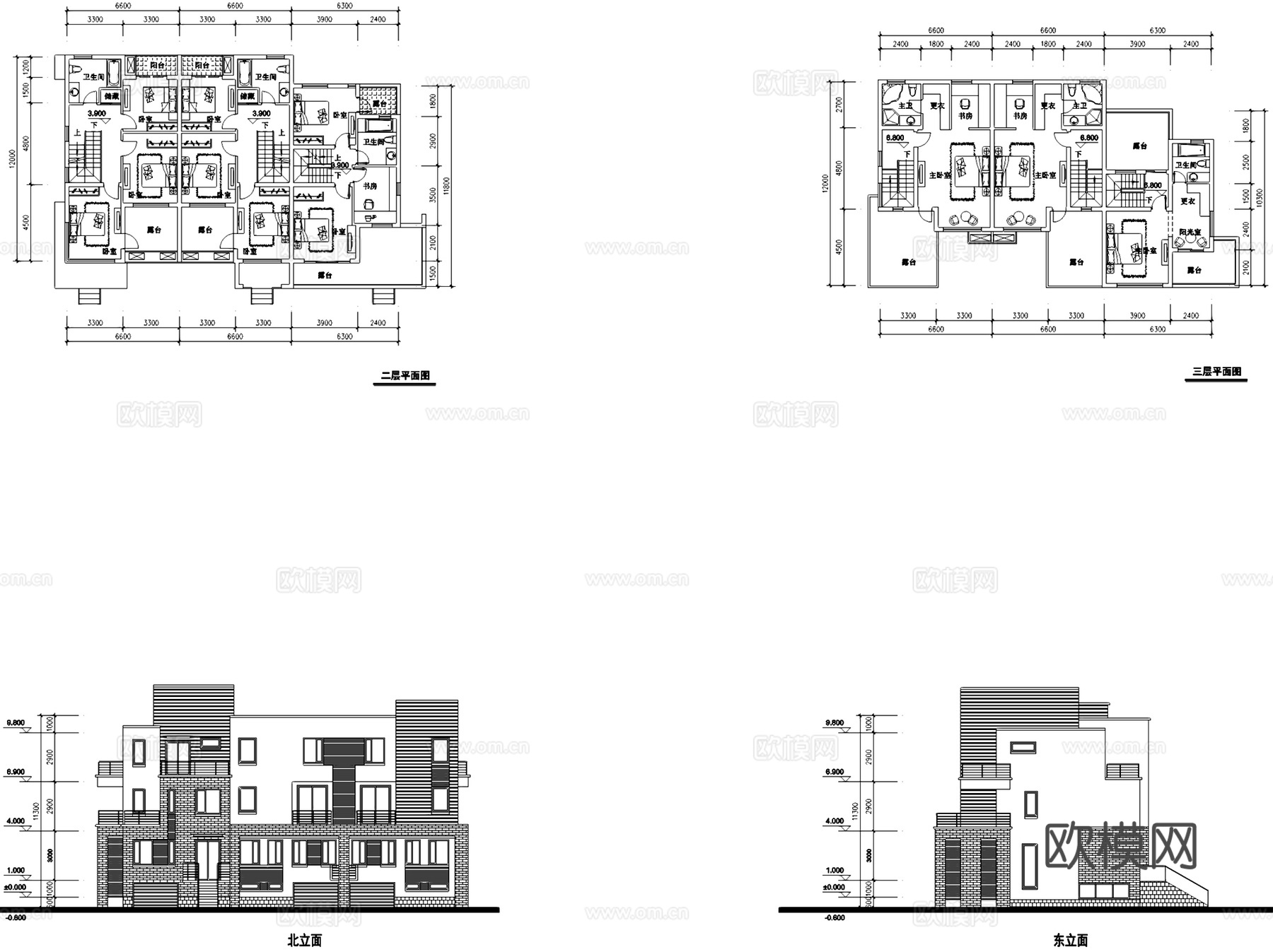 无锡天奇小区规划建筑CAD施工图cad施工图