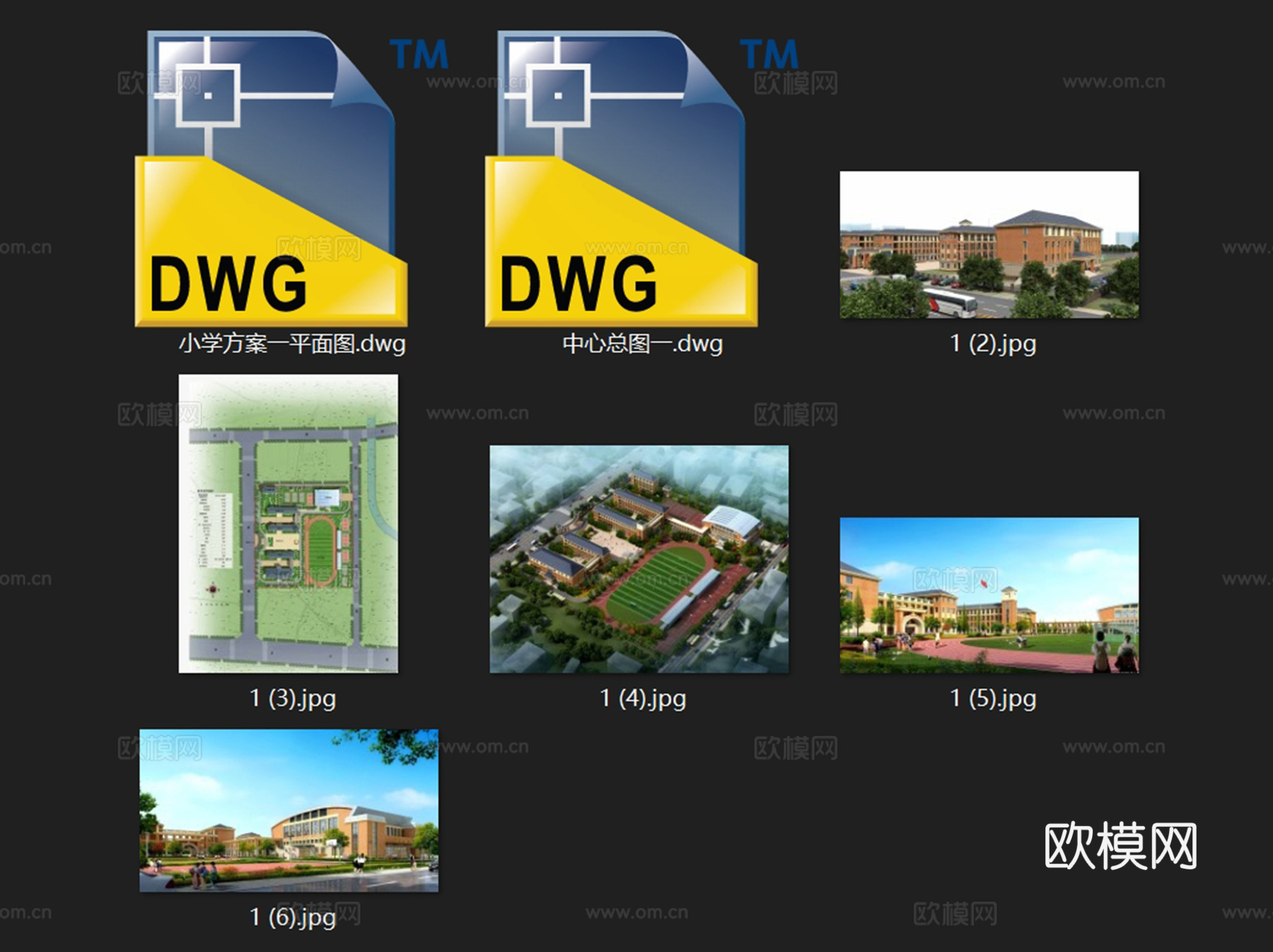 凤凰山小学建筑平剖面CAD施工图cad施工图